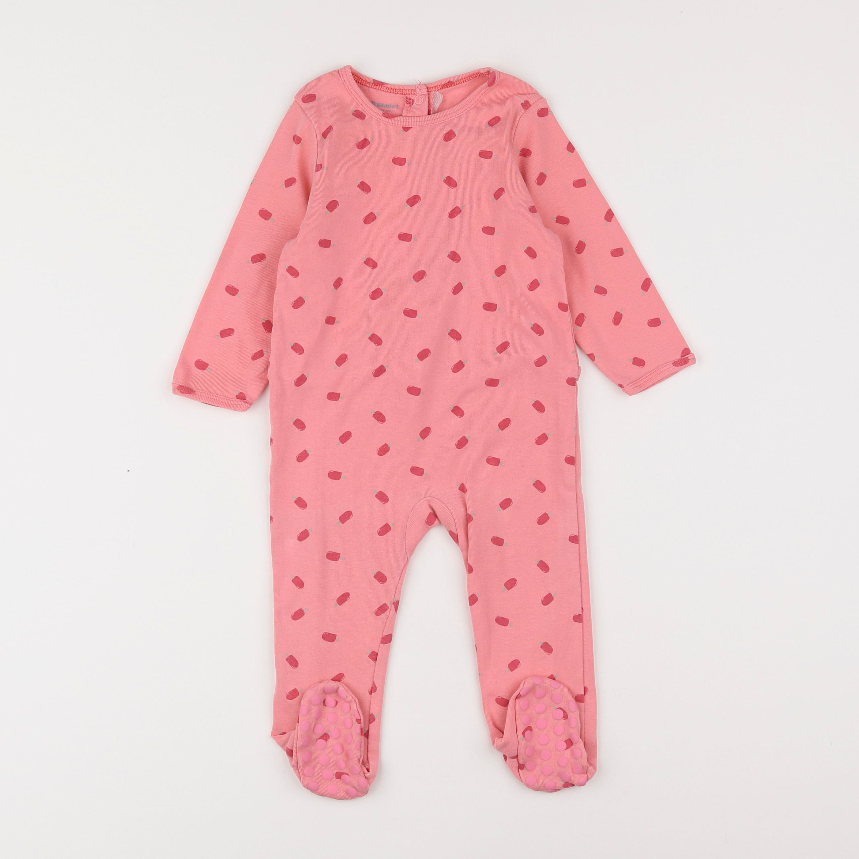 Vertbaudet - pyjama coton rose - 12 mois