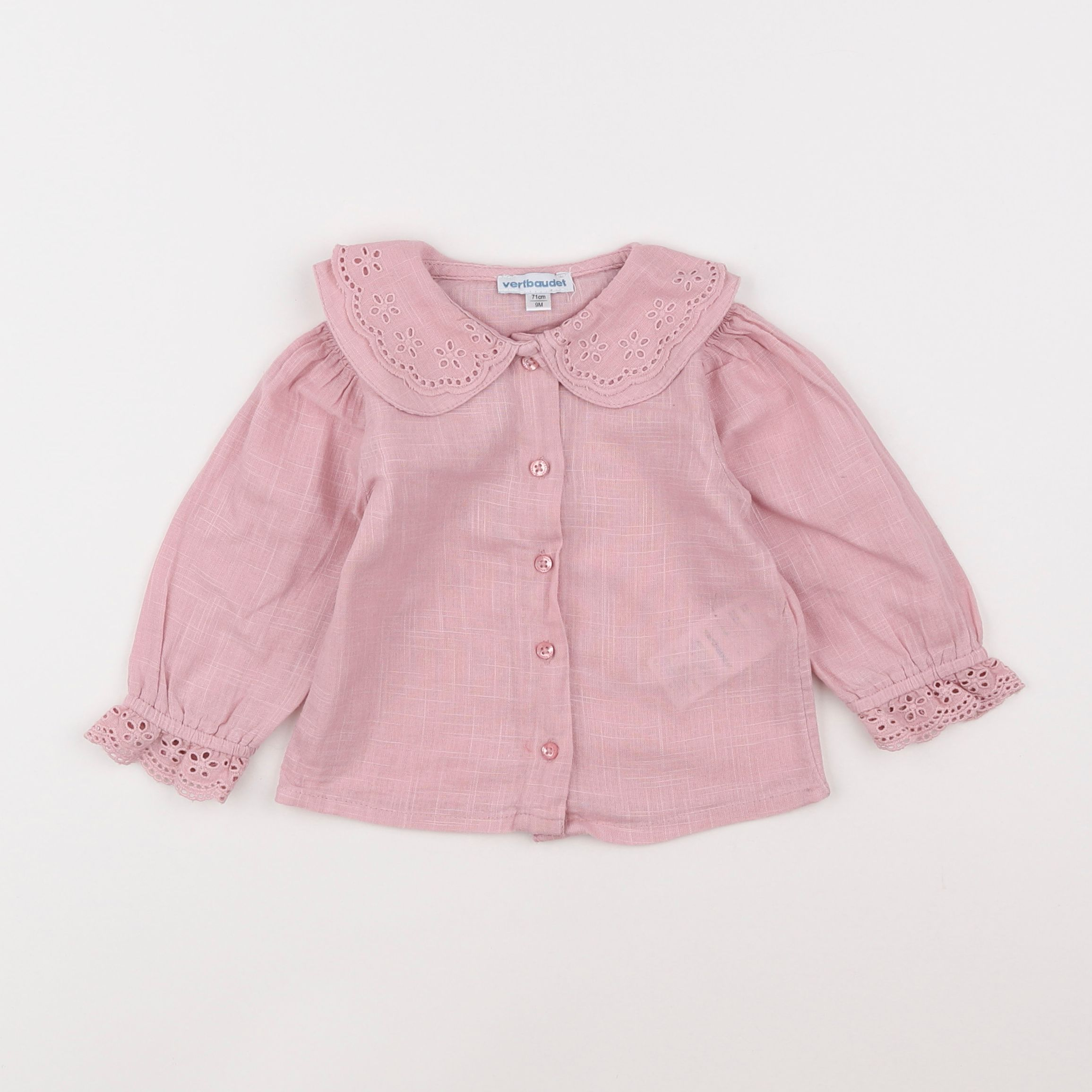 Vertbaudet - blouse rose - 9 mois