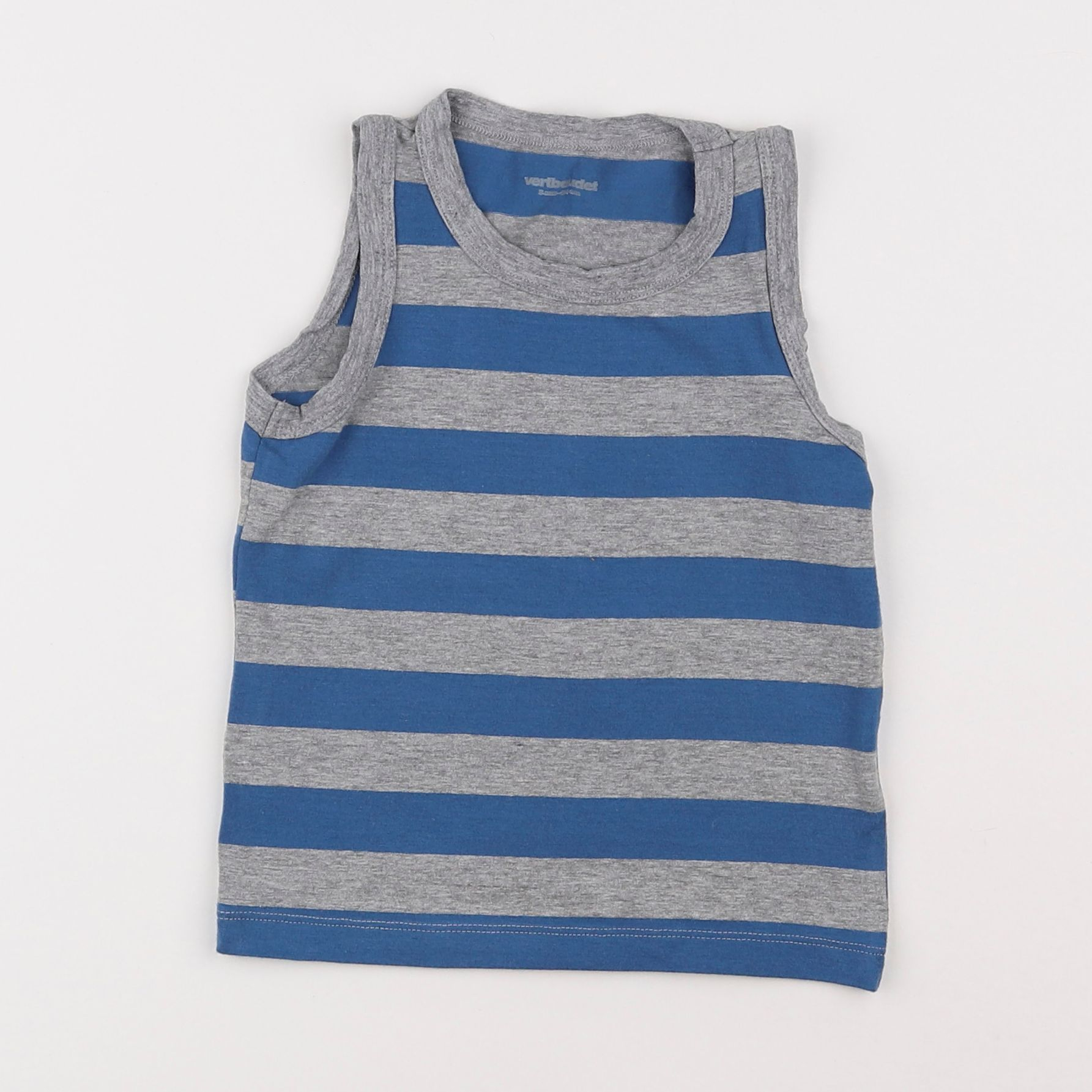 Vertbaudet - maillot de corps bleu, gris - 3 ans