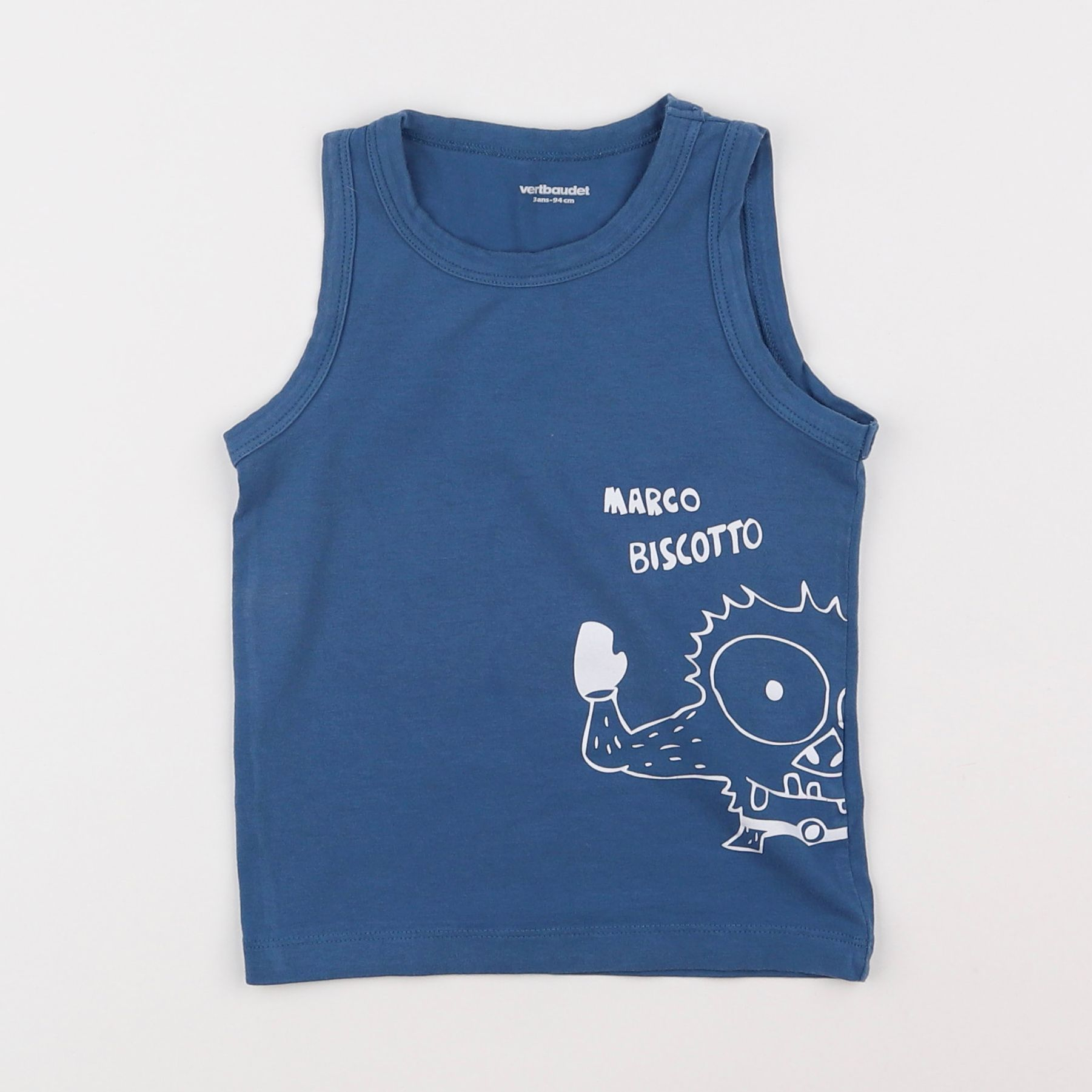 Vertbaudet - maillot de corps bleu - 3 ans