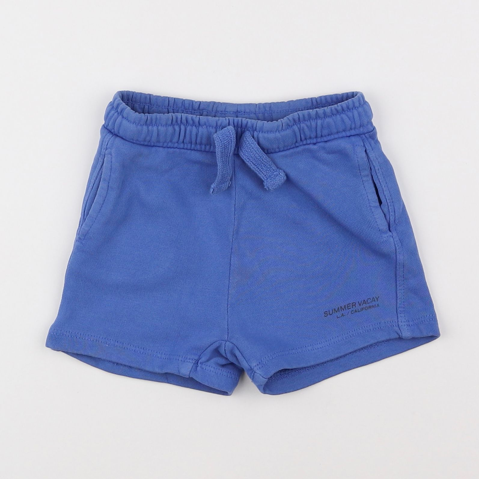 Zara - short bleu - 12/18 mois