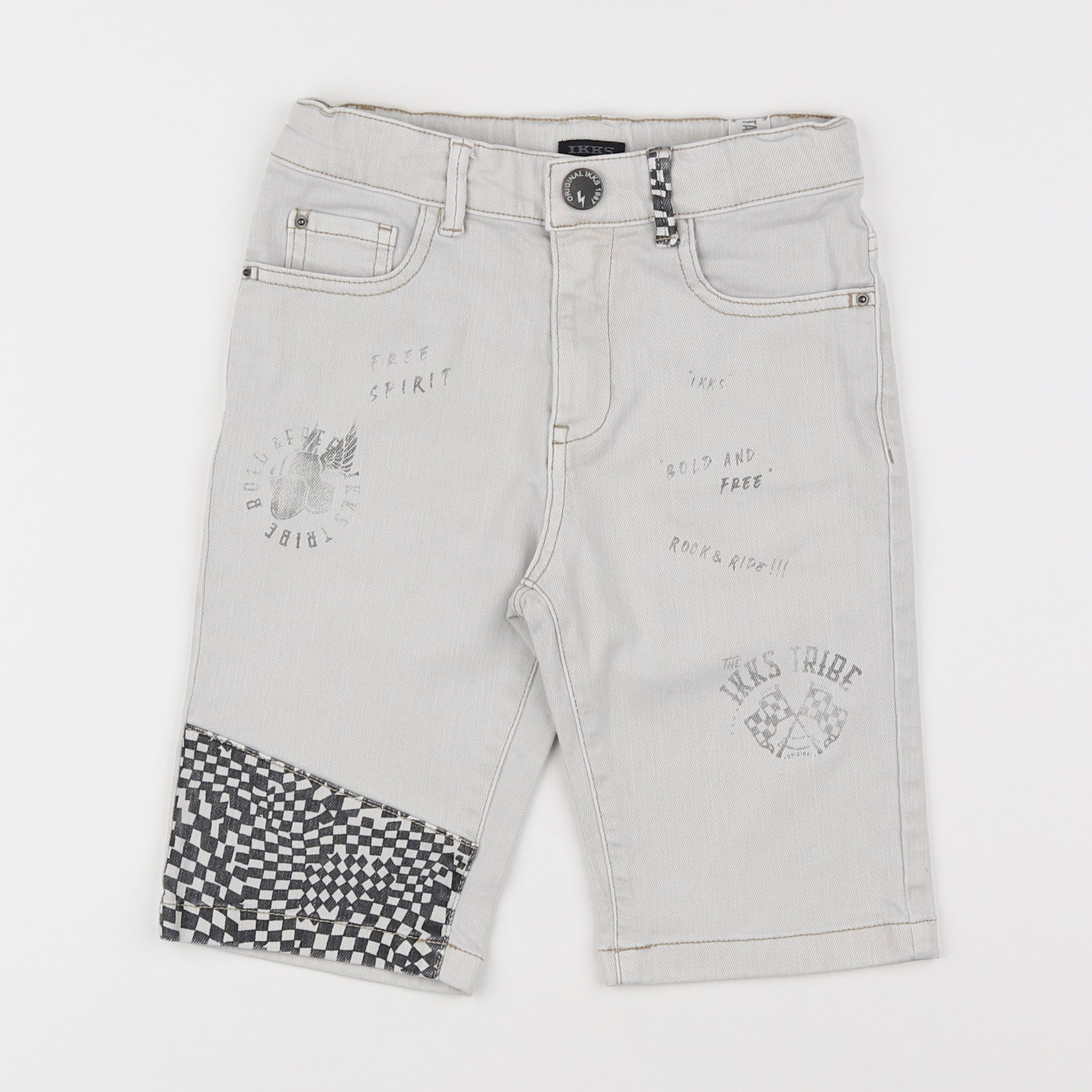 IKKS - short gris - 8 ans