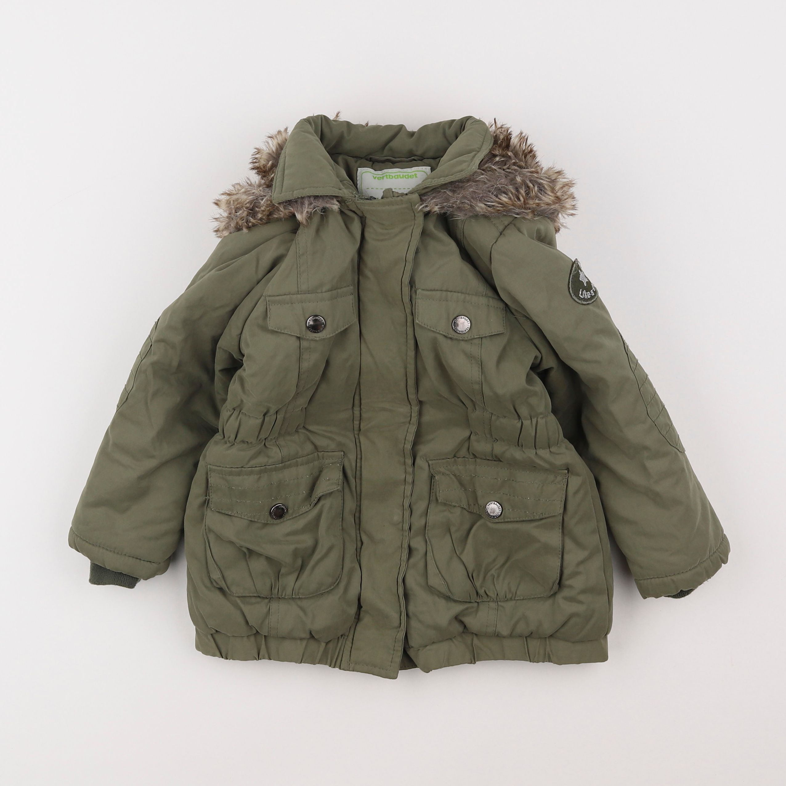 Vertbaudet - manteau vert - 3 ans