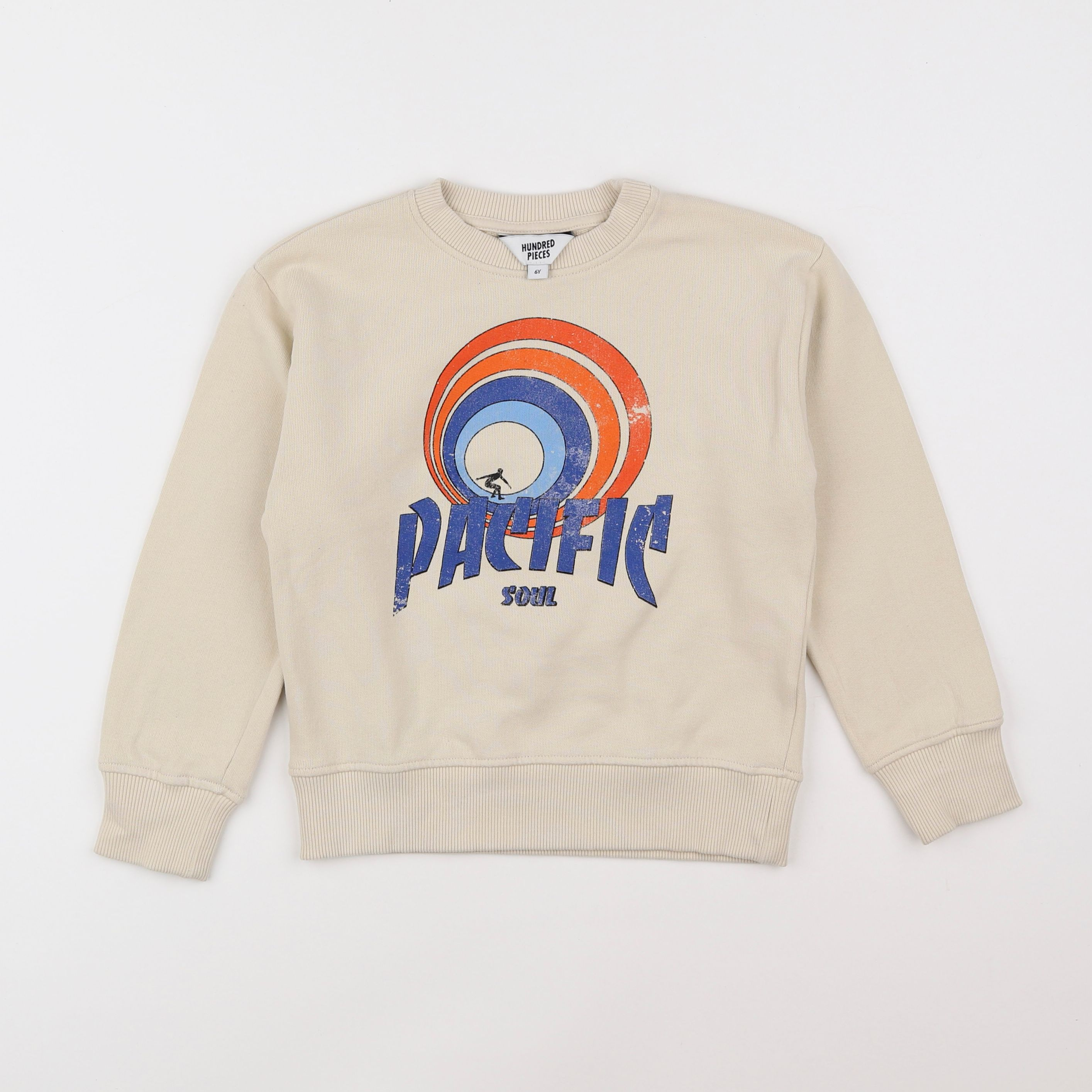 Hundred Pieces - sweat bleu, beige - 6 ans