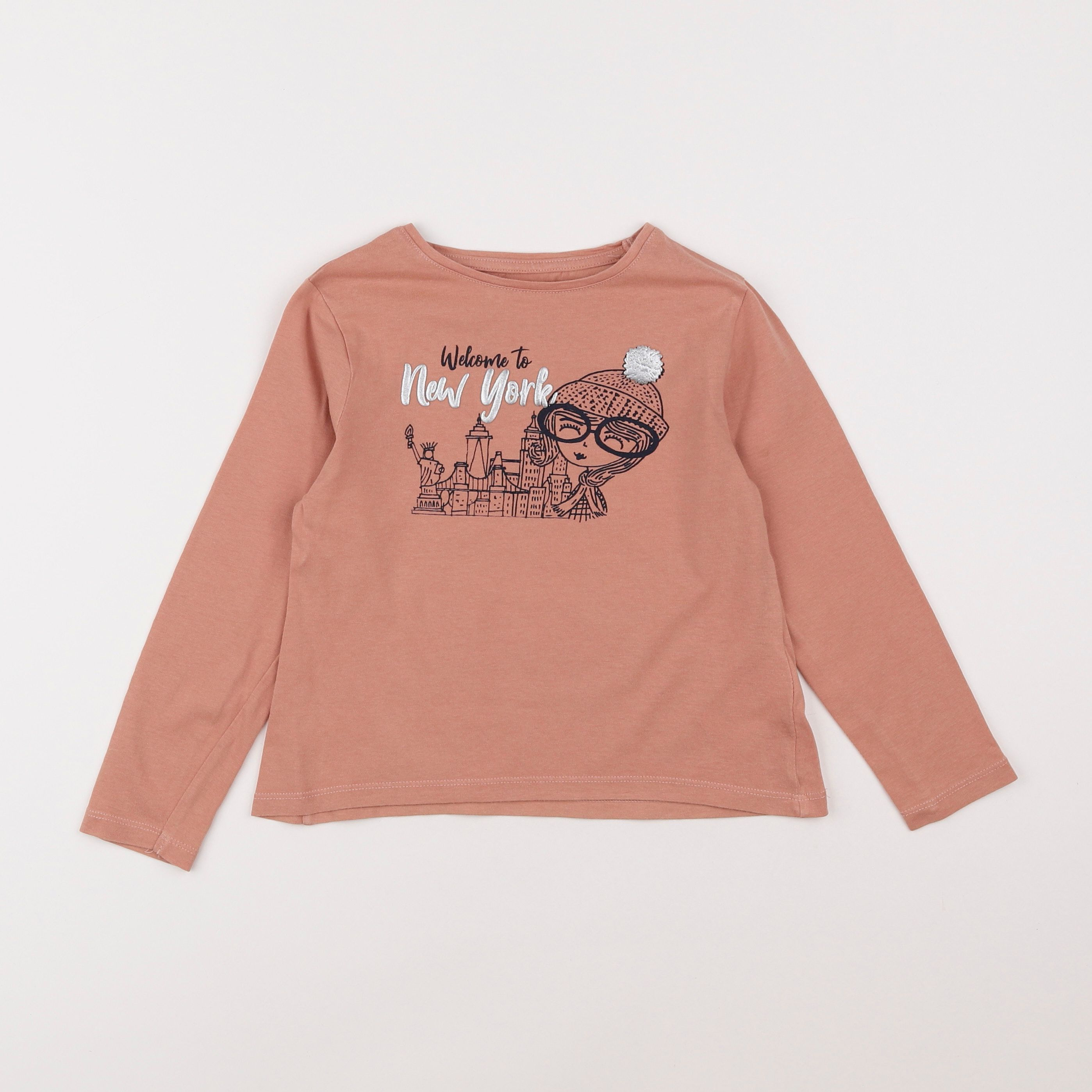 Vertbaudet - tee-shirt rose - 6 ans