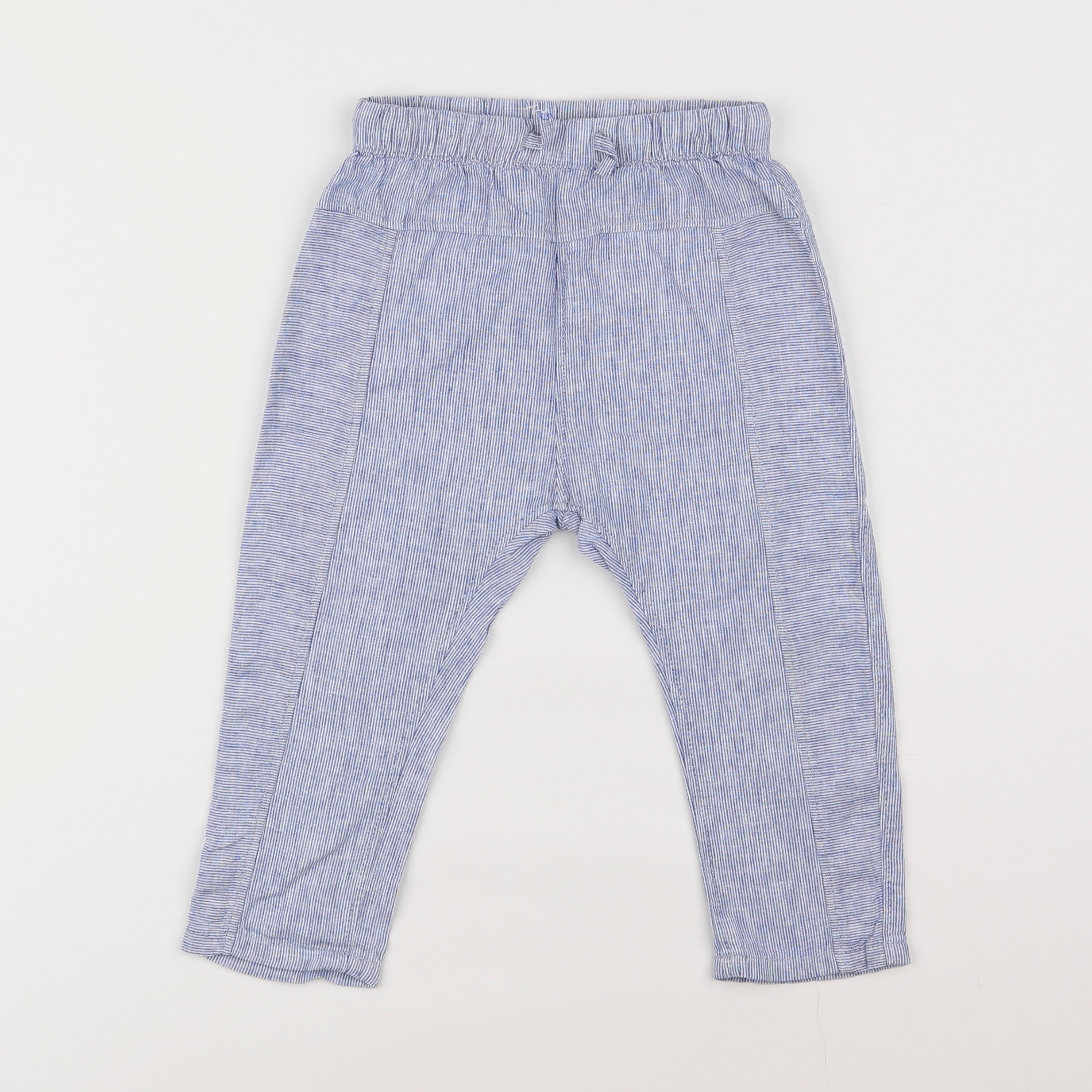 H&M - pantalon bleu - 12/18 mois