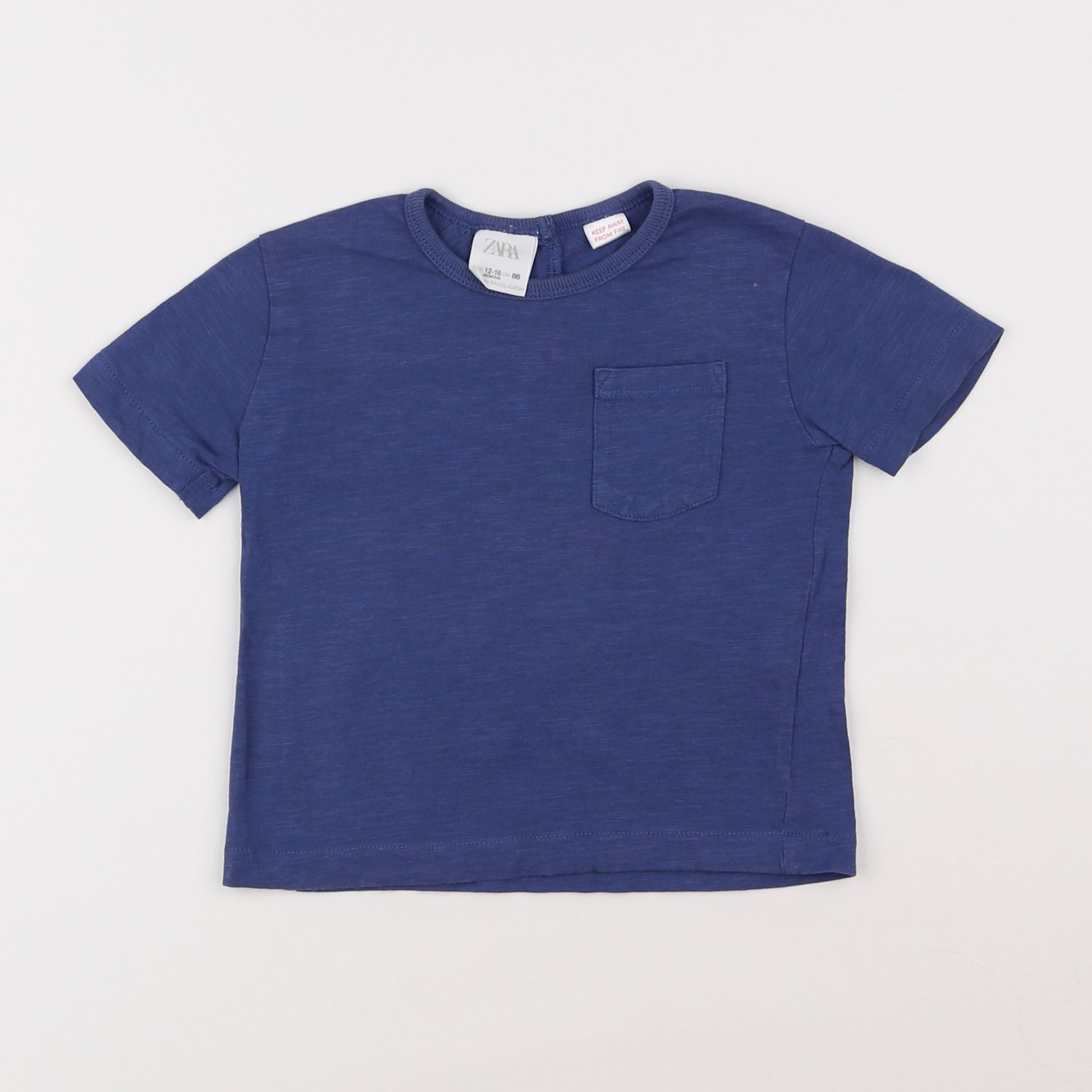 Zara - tee-shirt bleu - 12/18 mois