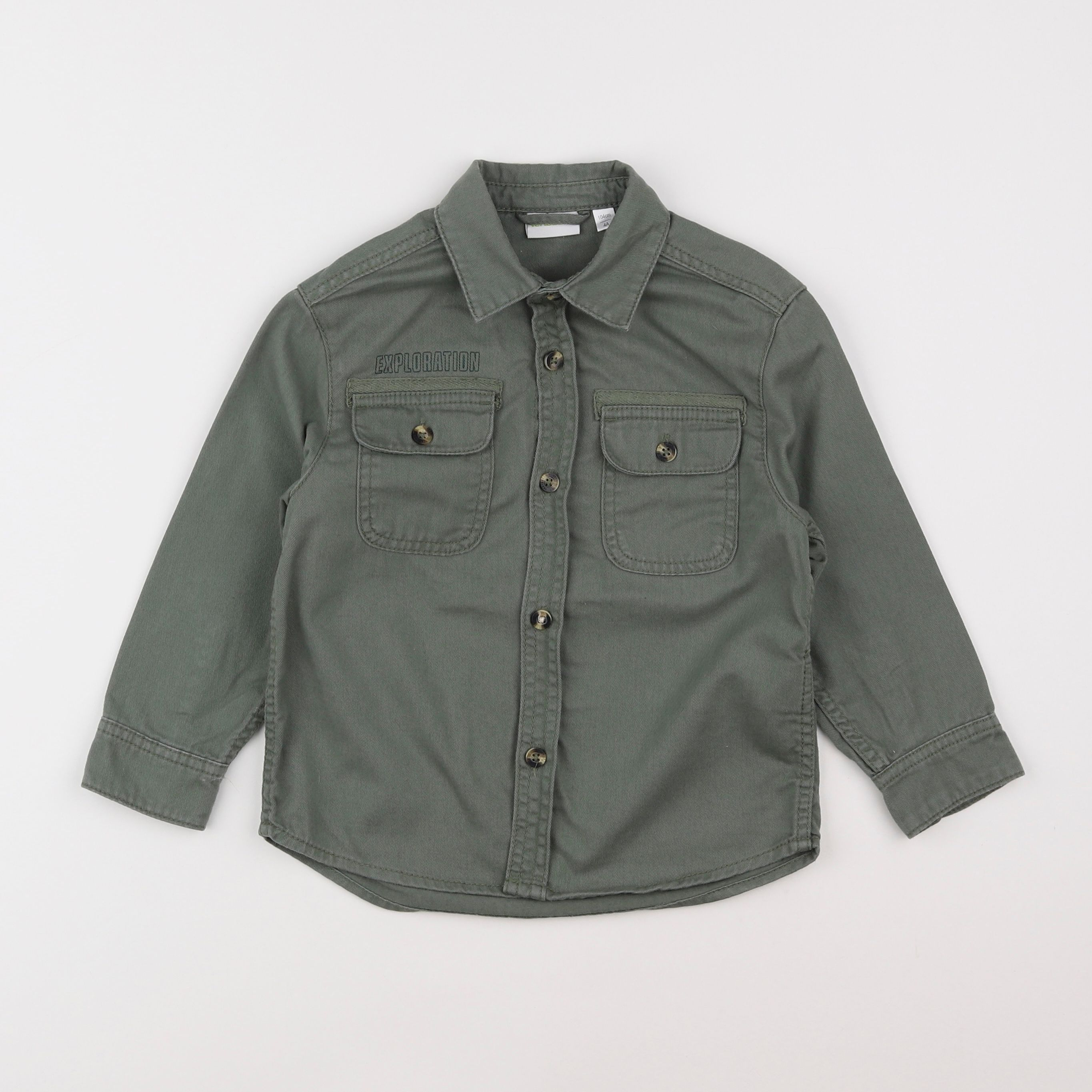 Vertbaudet - chemise vert - 4 ans