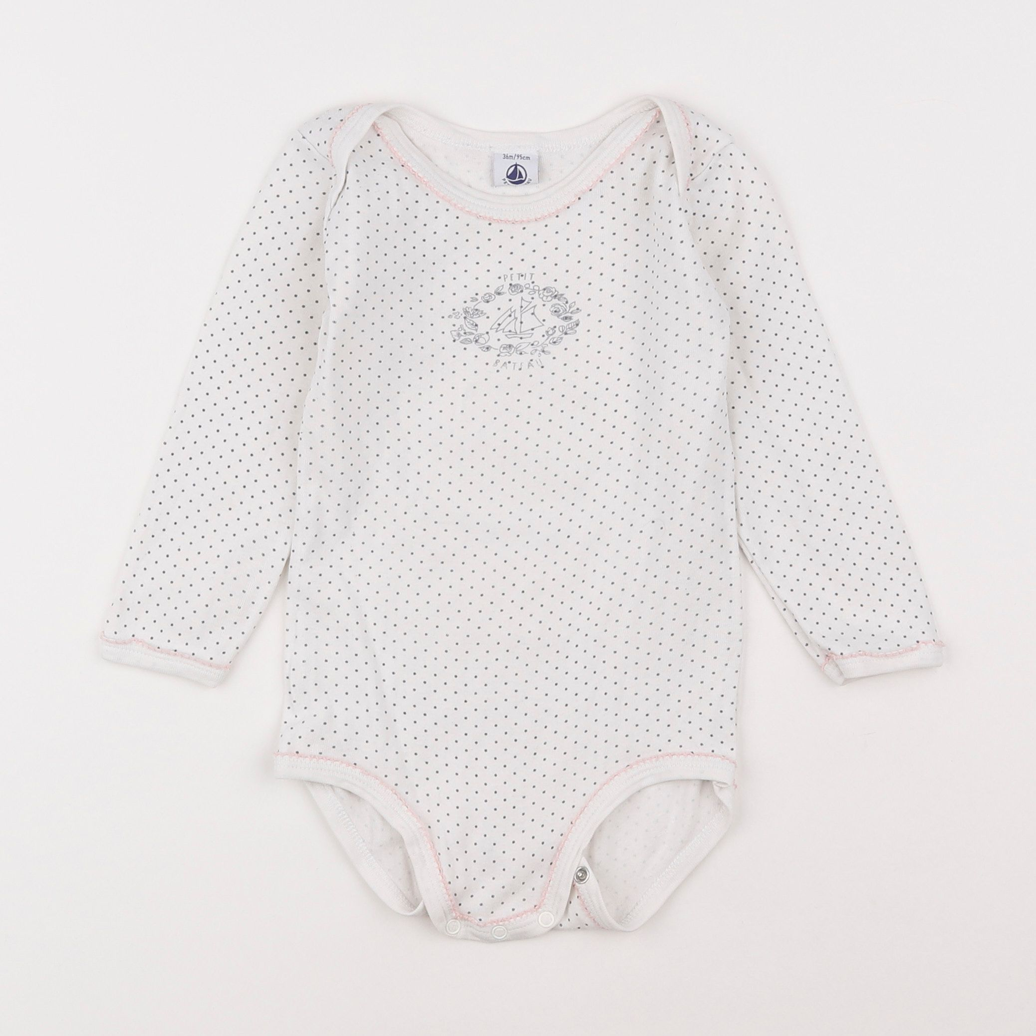 Petit Bateau - body blanc - 3 ans