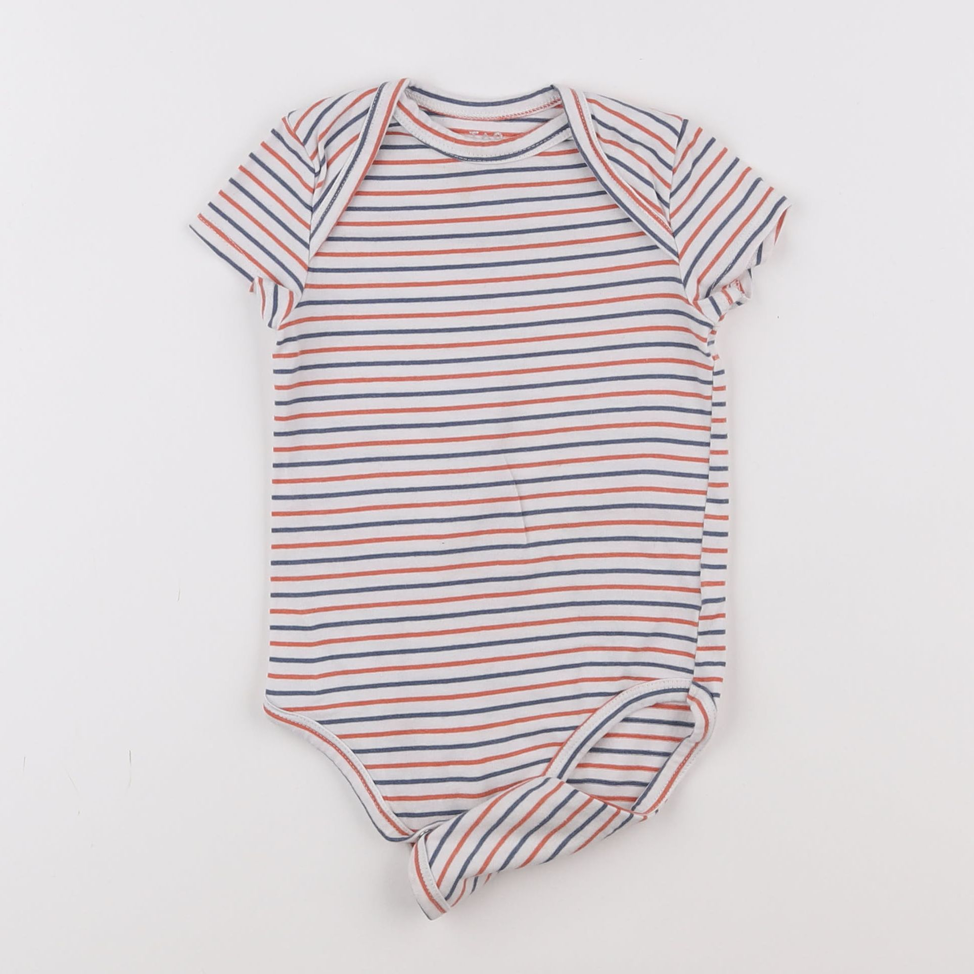 Tape à l'oeil - body blanc, bleu, orange - 2 ans