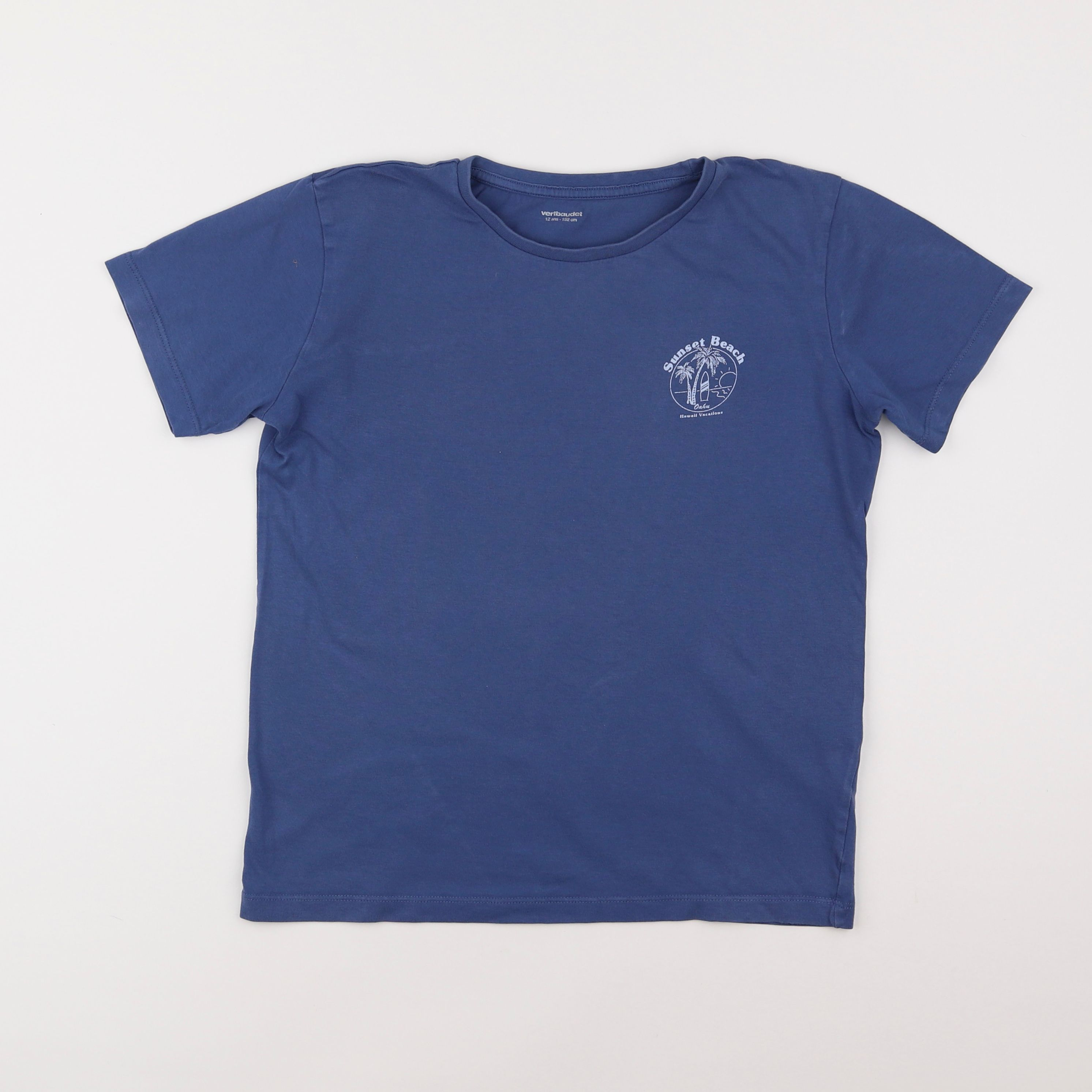 Vertbaudet - tee-shirt bleu - 12 ans