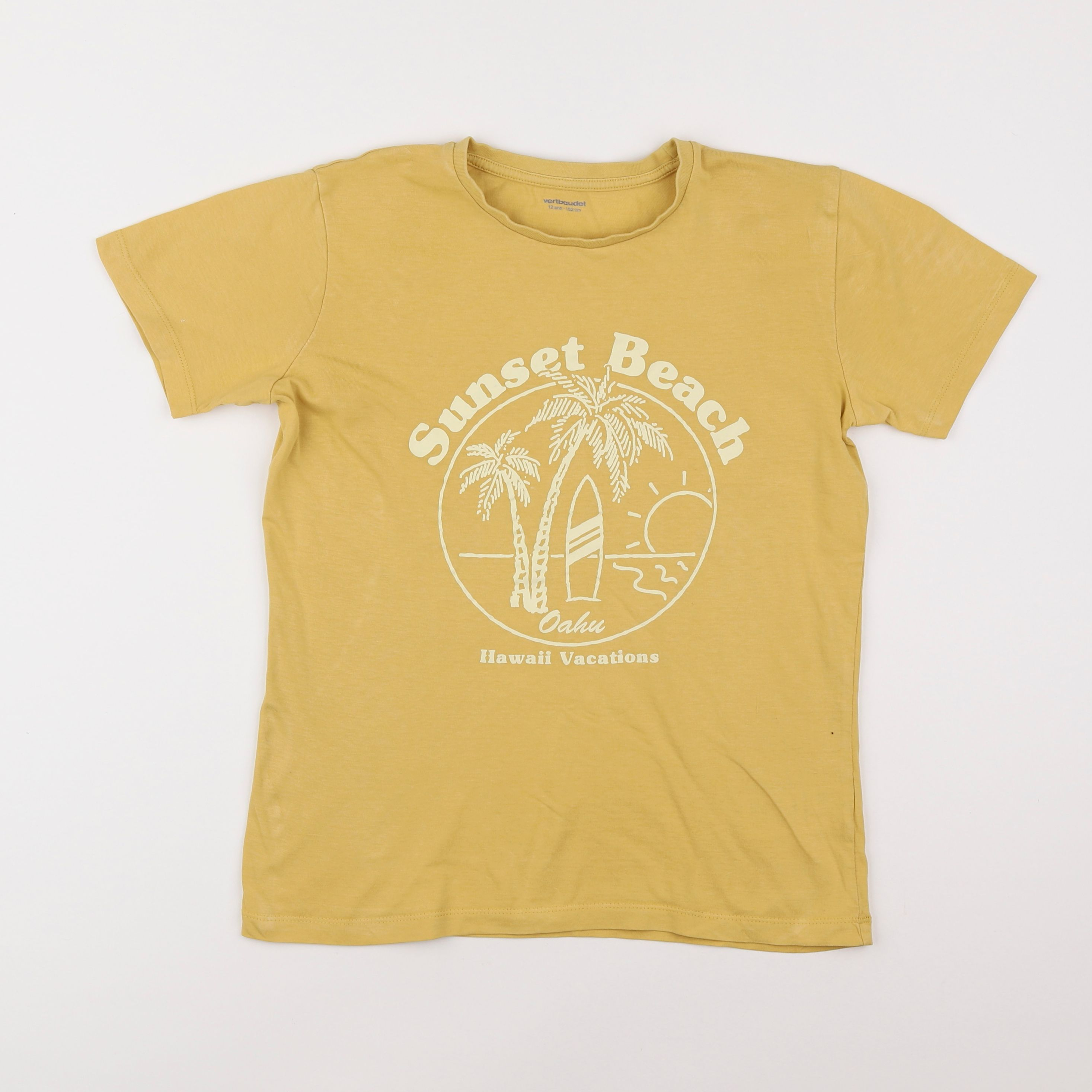 Vertbaudet - tee-shirt jaune - 12 ans