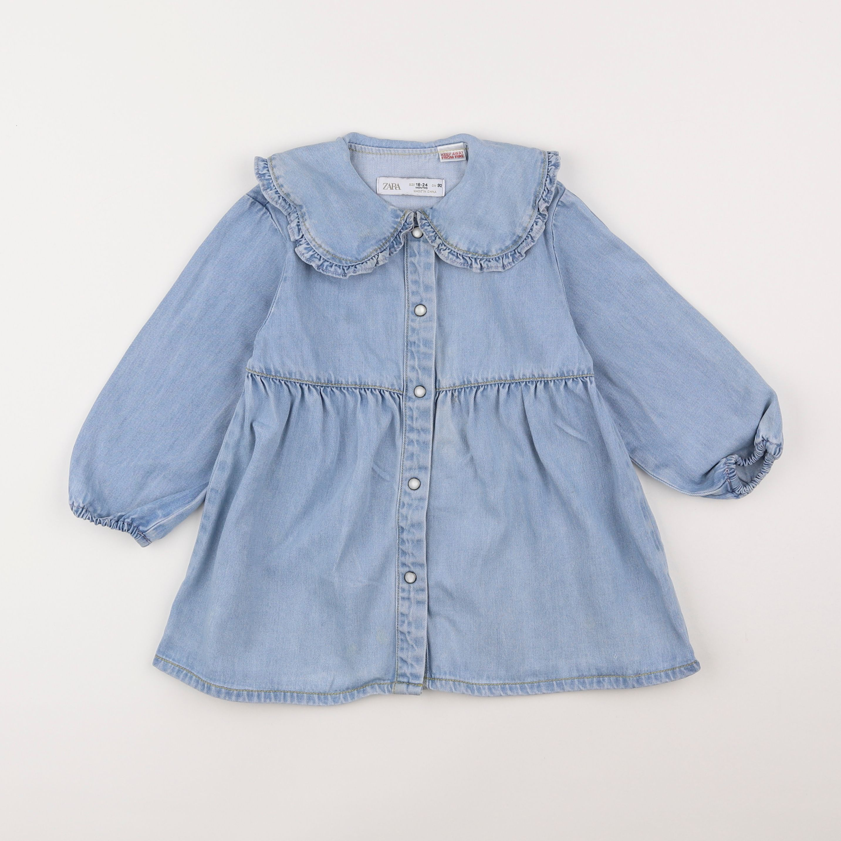 Zara - robe bleu - 18 mois à 2 ans