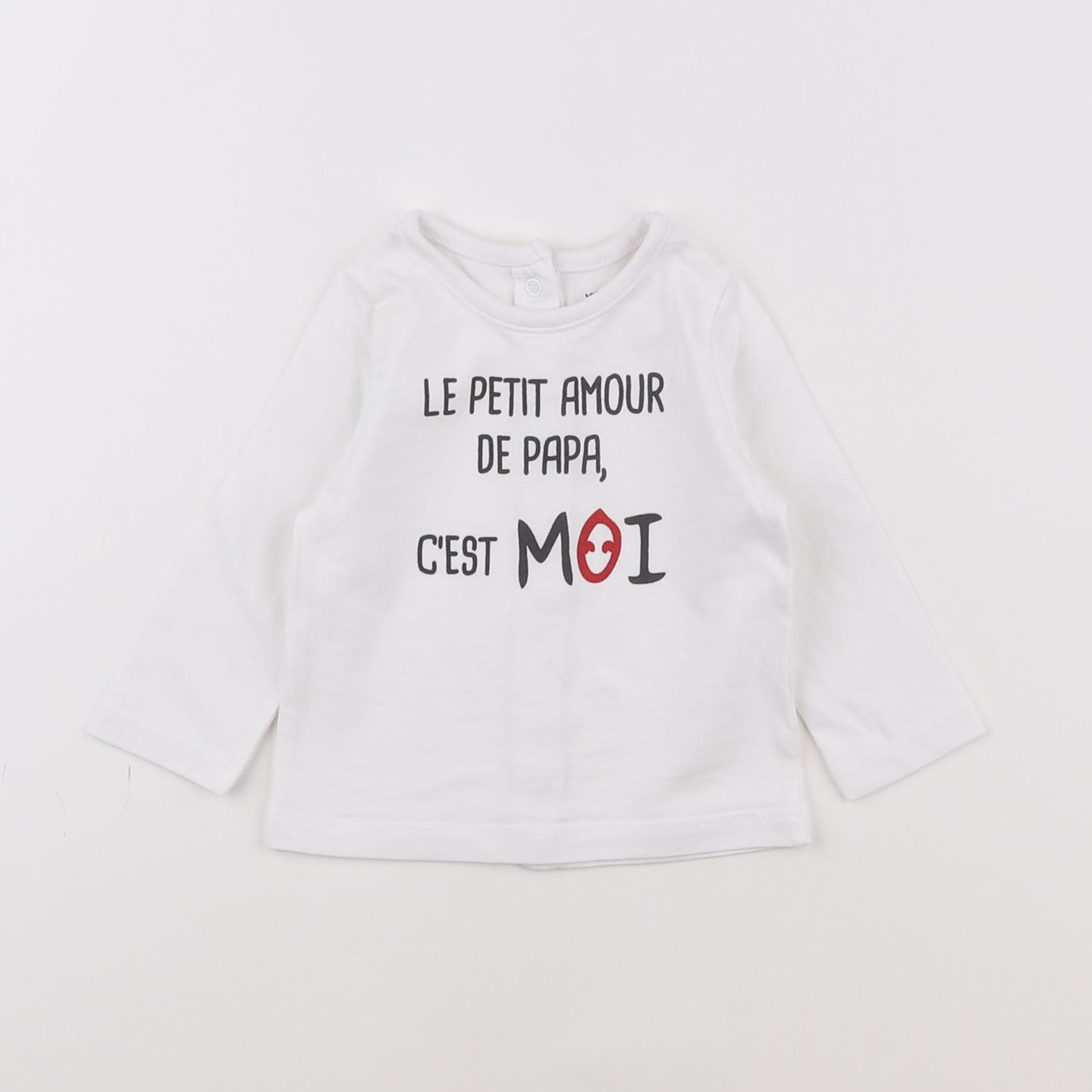 Vertbaudet - tee-shirt blanc - 3 mois