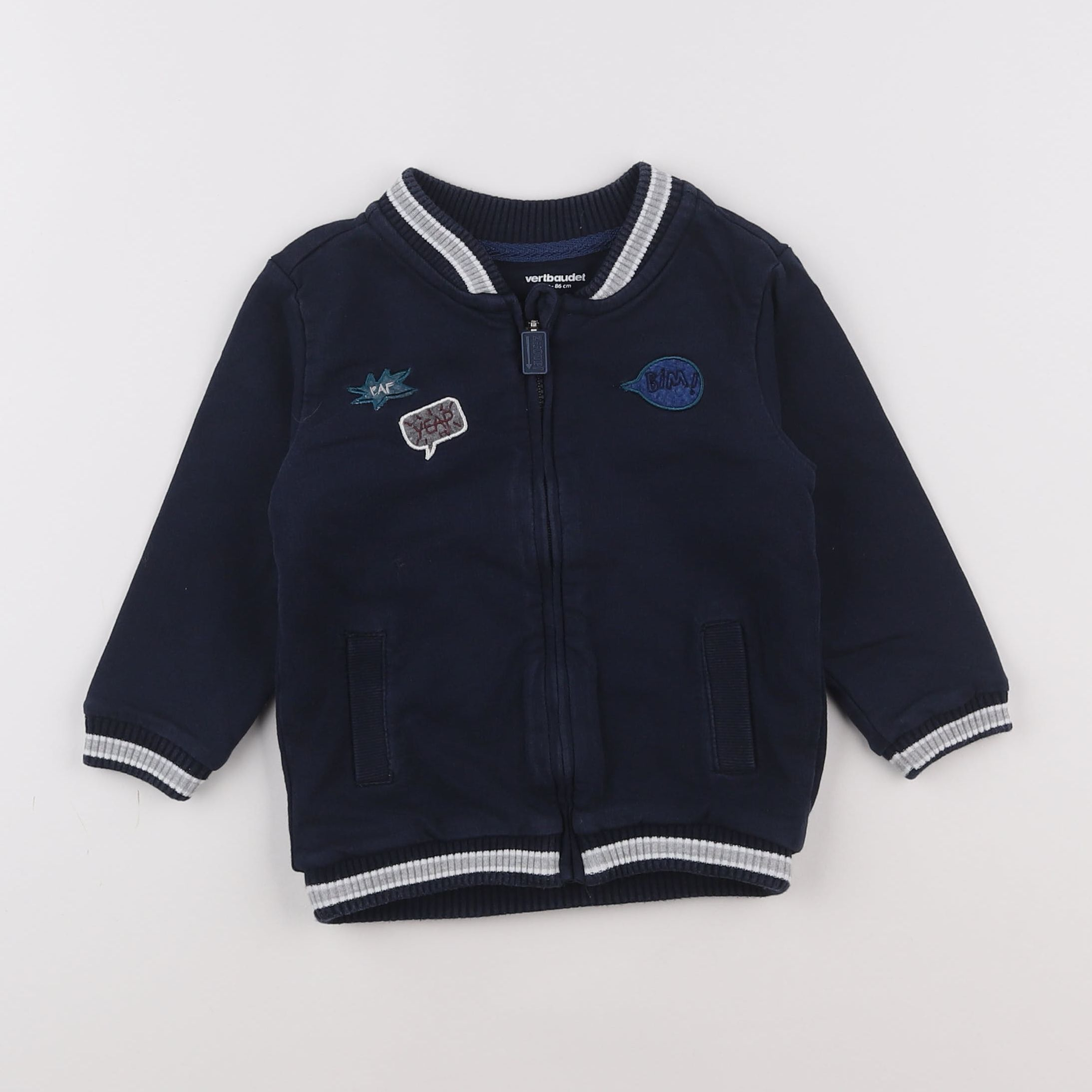 Vertbaudet - sweat bleu - 2 ans