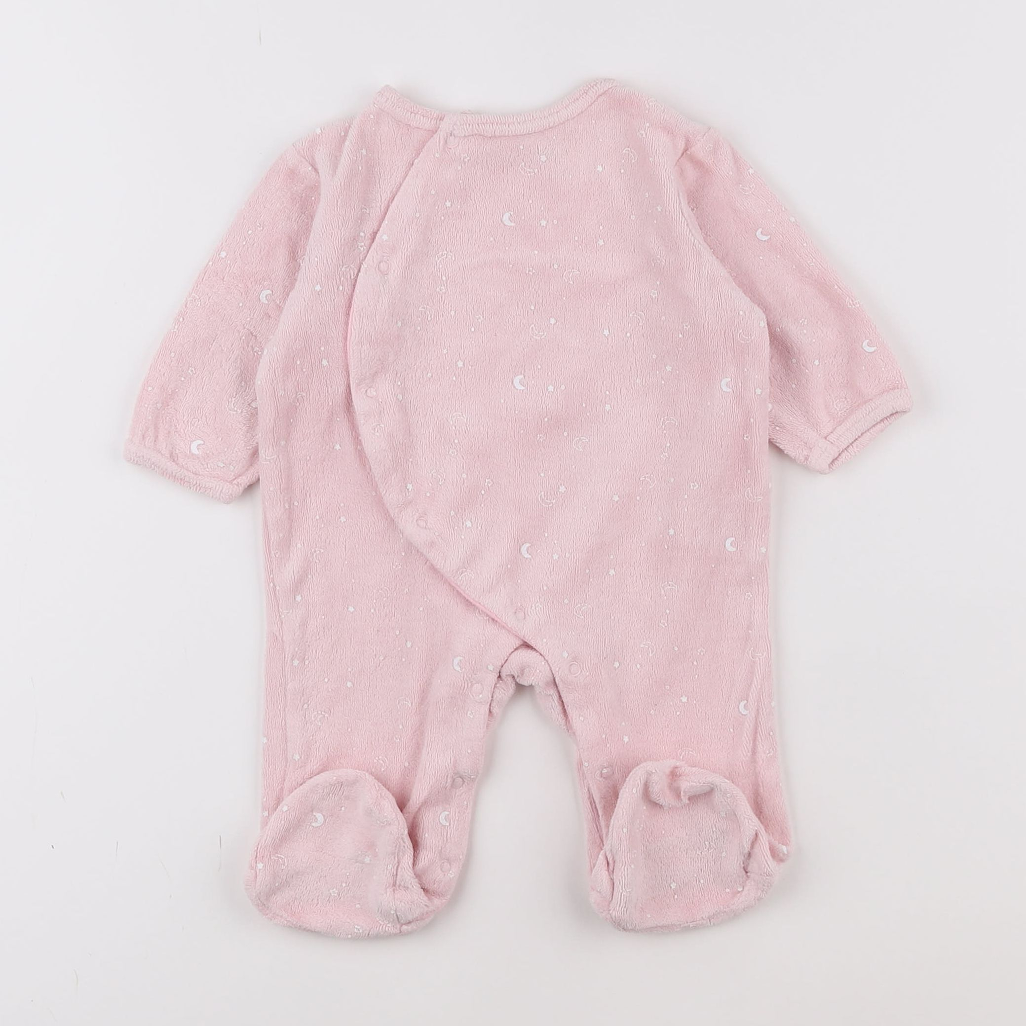 Vertbaudet - pyjama velours rose - 3 mois