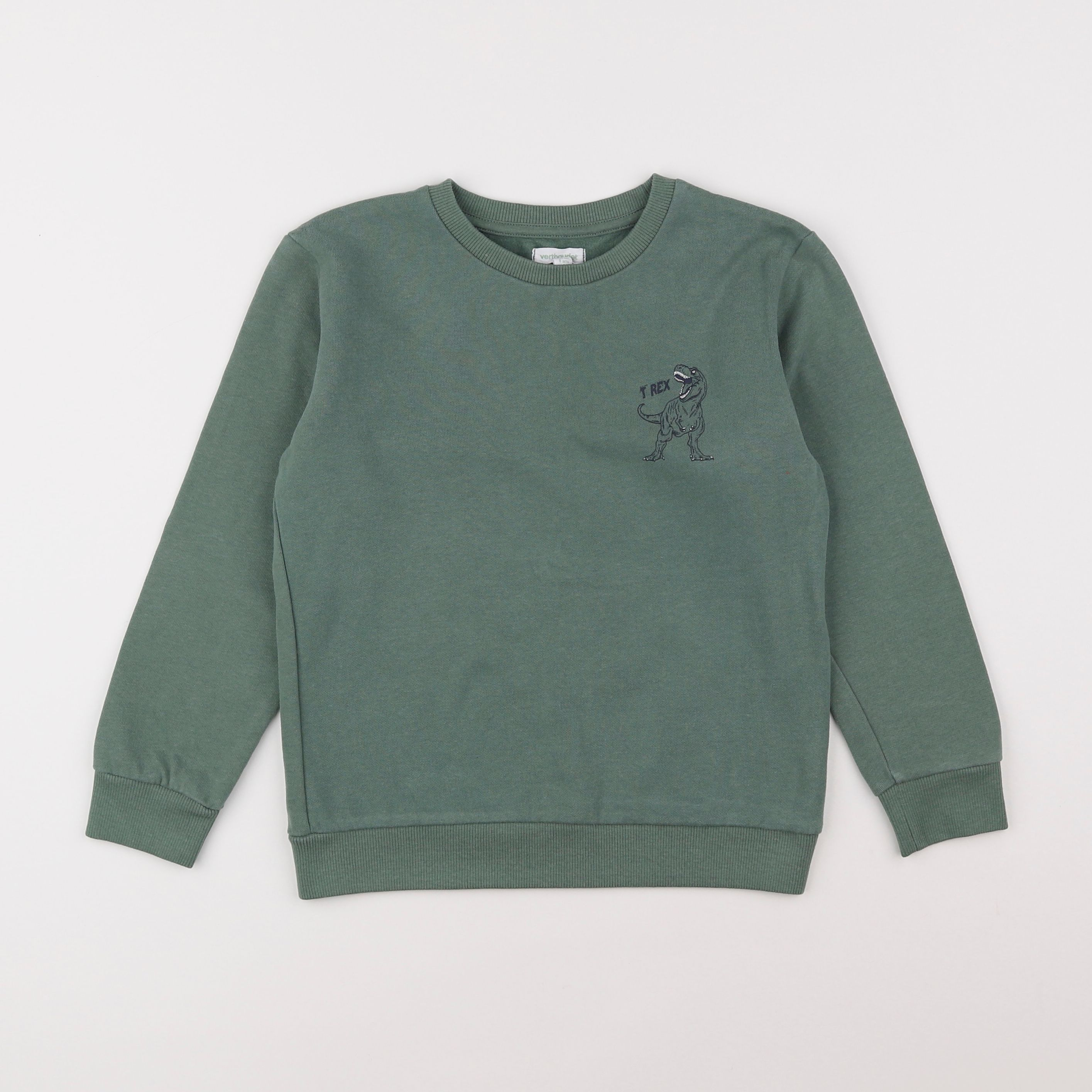 Vertbaudet - sweat vert - 8 ans