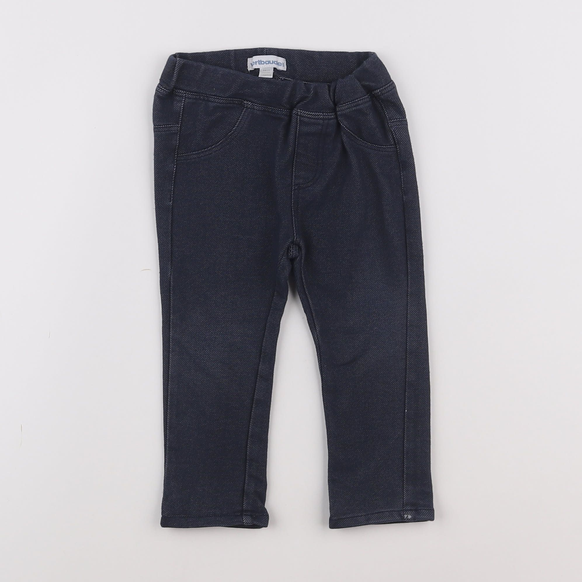 Vertbaudet - jegging bleu - 12 mois