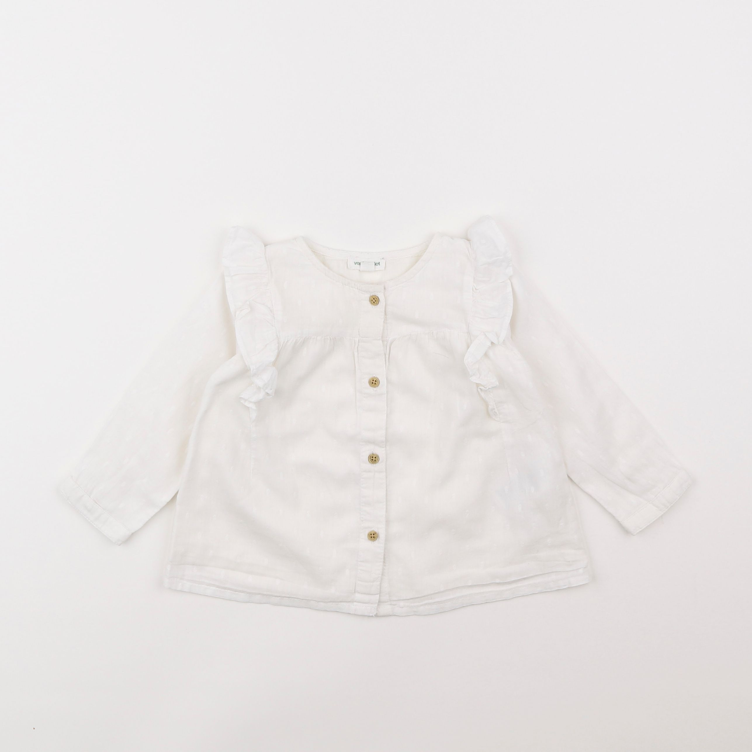 Vertbaudet - blouse blanc - 12 mois