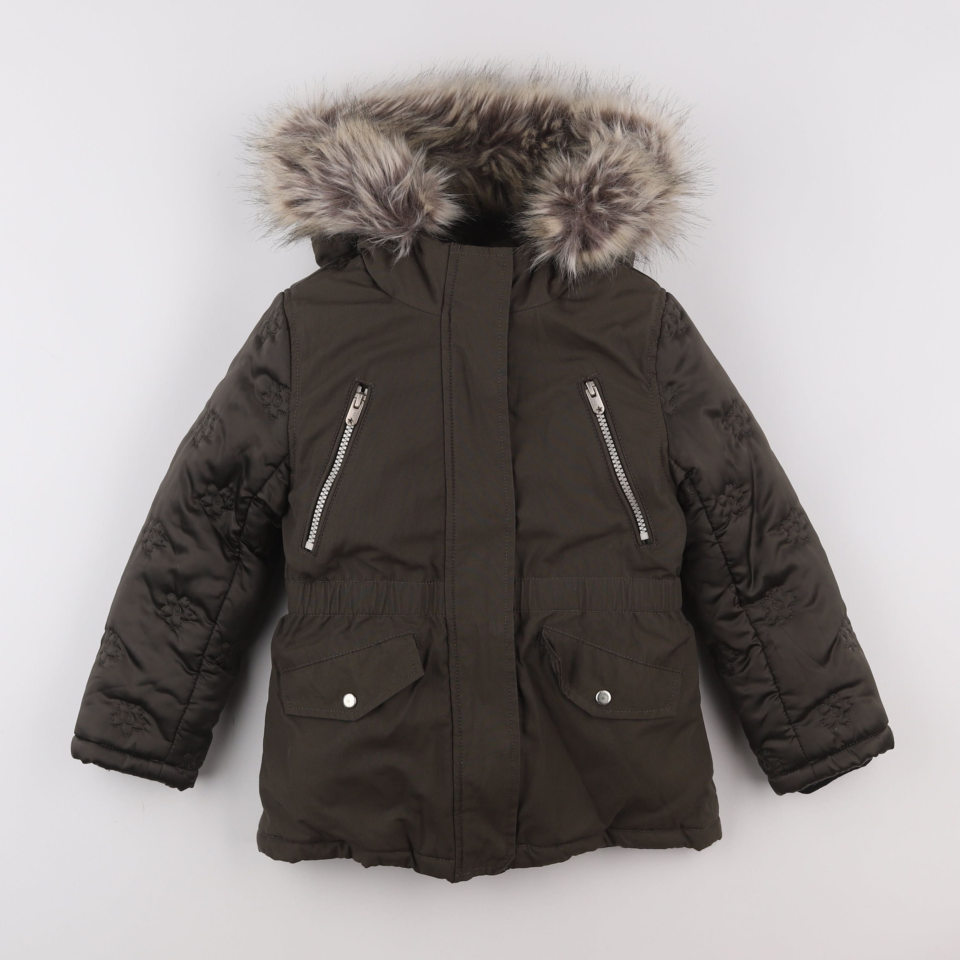 IKKS - parka doublure amovible vert - 5 ans