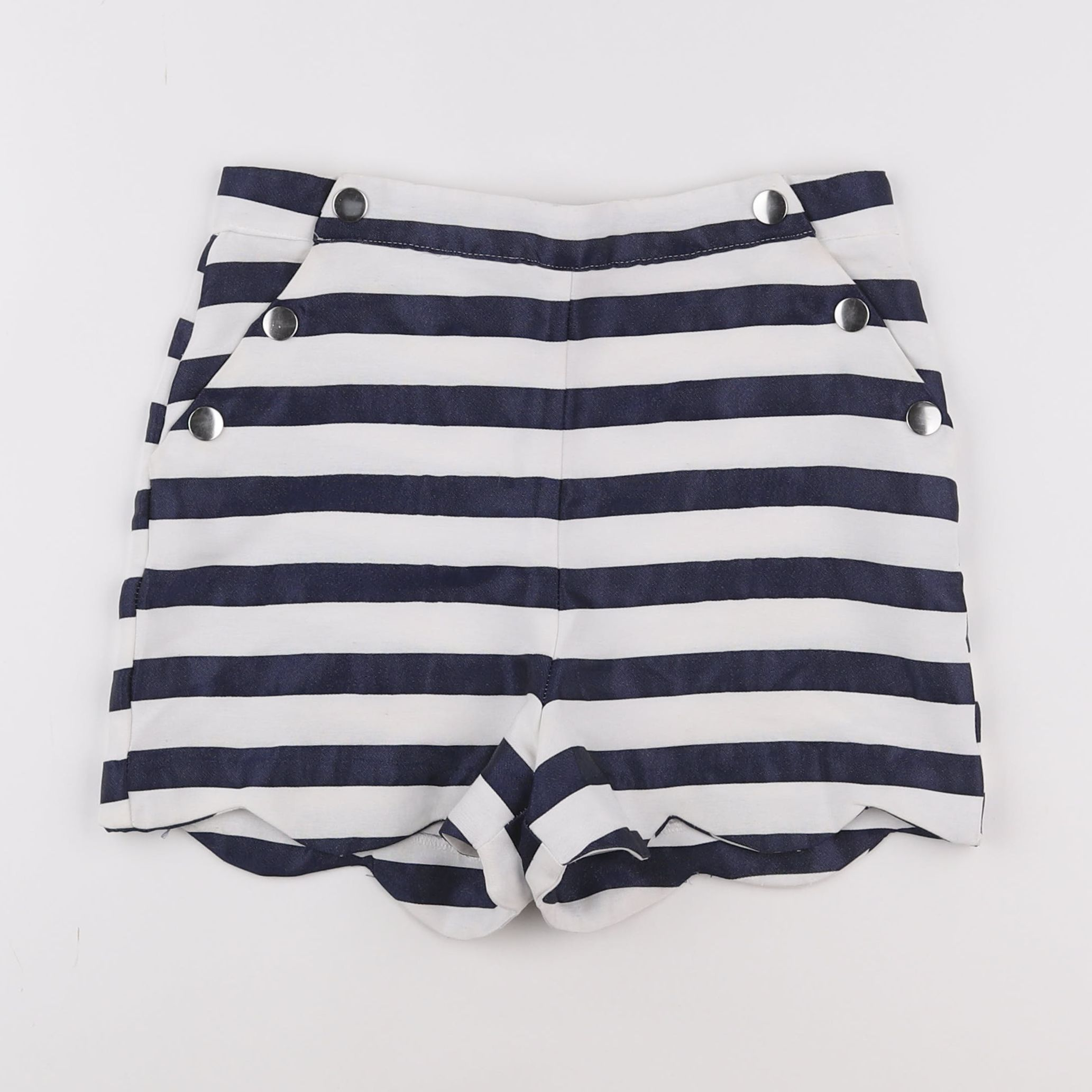 Vertbaudet - short bleu, blanc - 12 ans