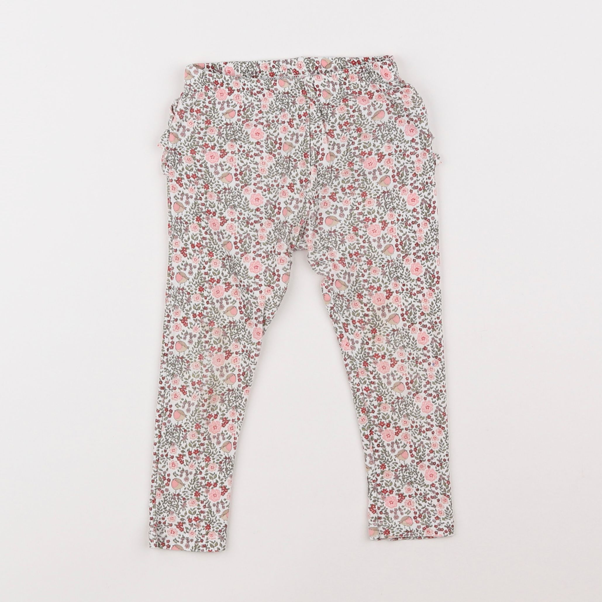 Petit Bateau - legging volants au dos multicolore - 2 ans