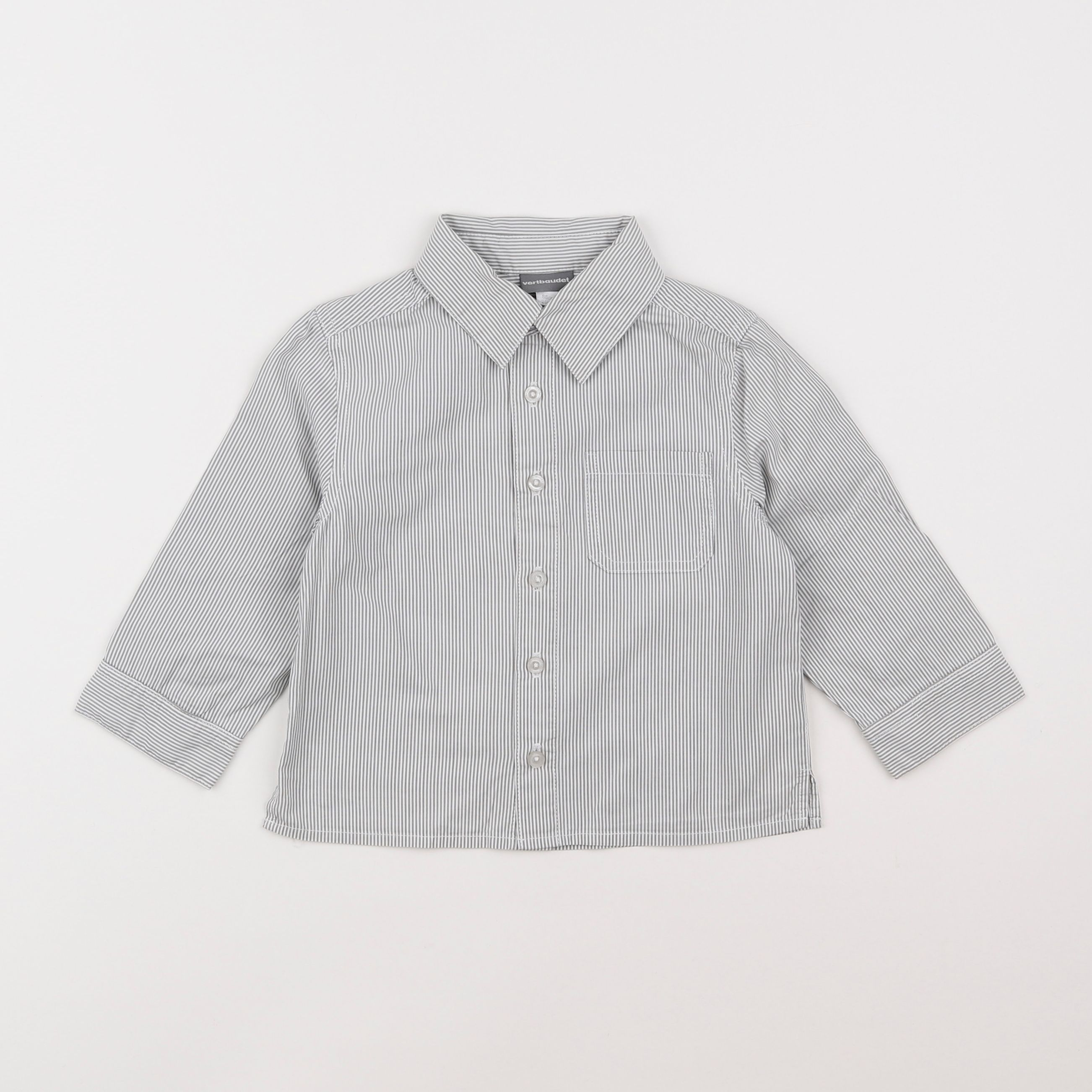 Vertbaudet - chemise gris - 2 ans