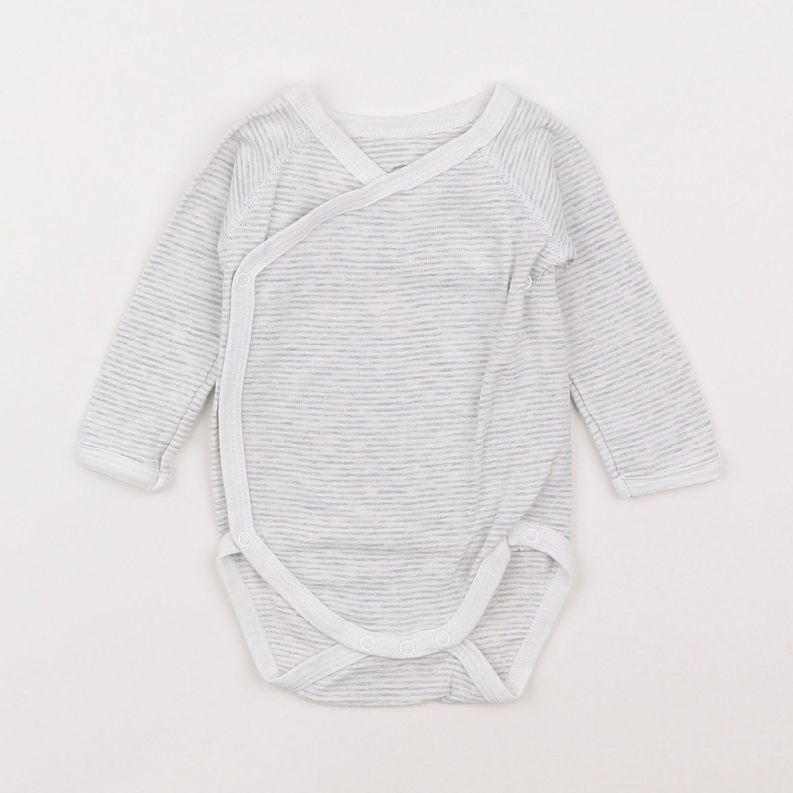 Petit Bateau - body gris - 3 mois