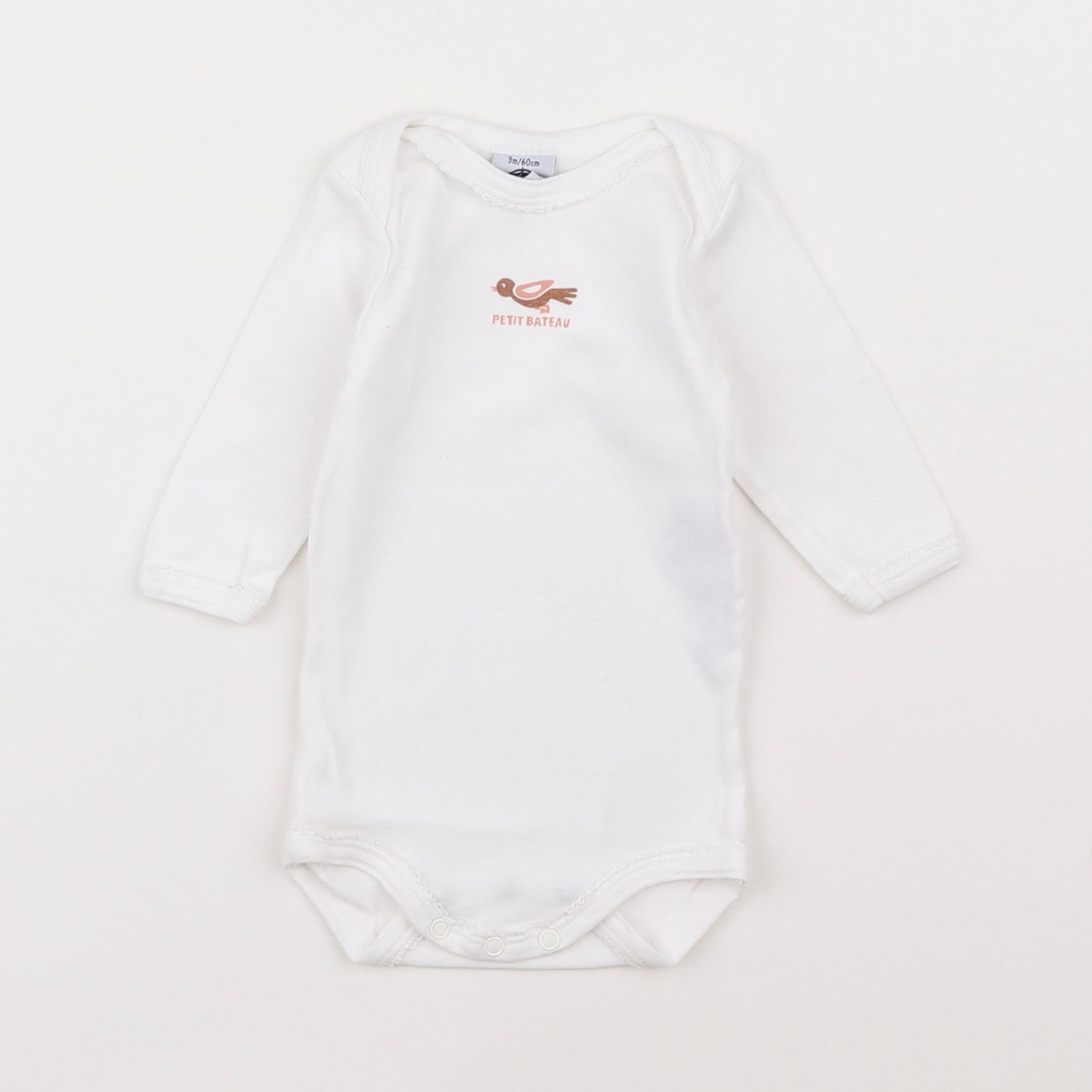 Petit Bateau - body blanc - 3 mois