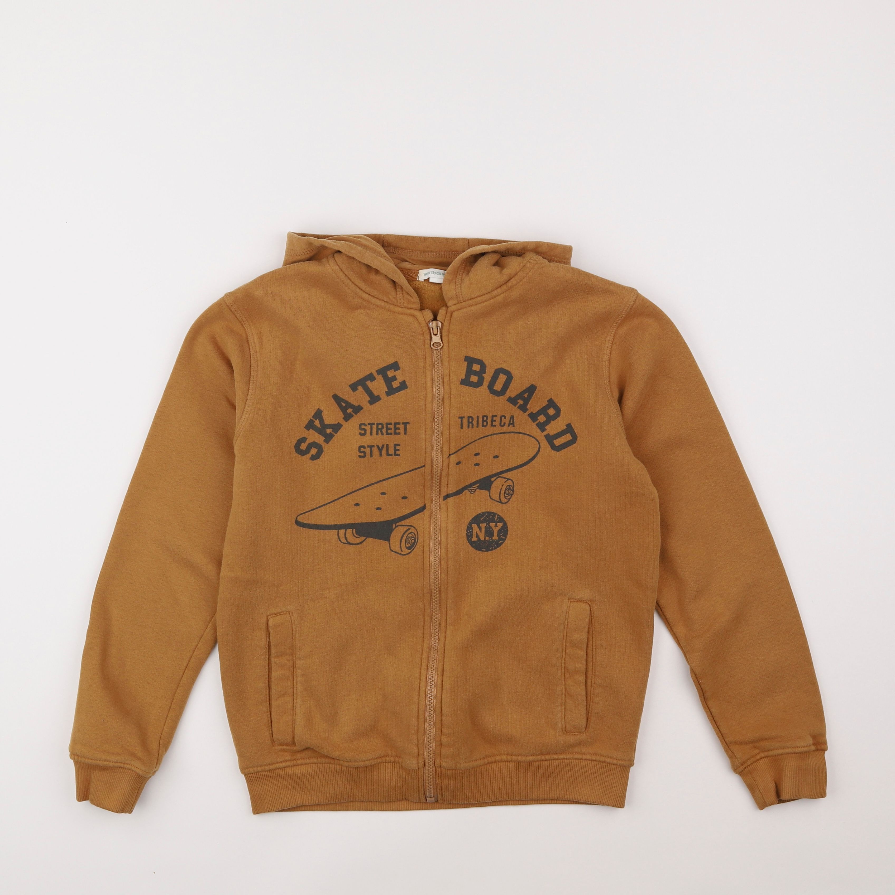 Vertbaudet - sweat marron - 12 ans