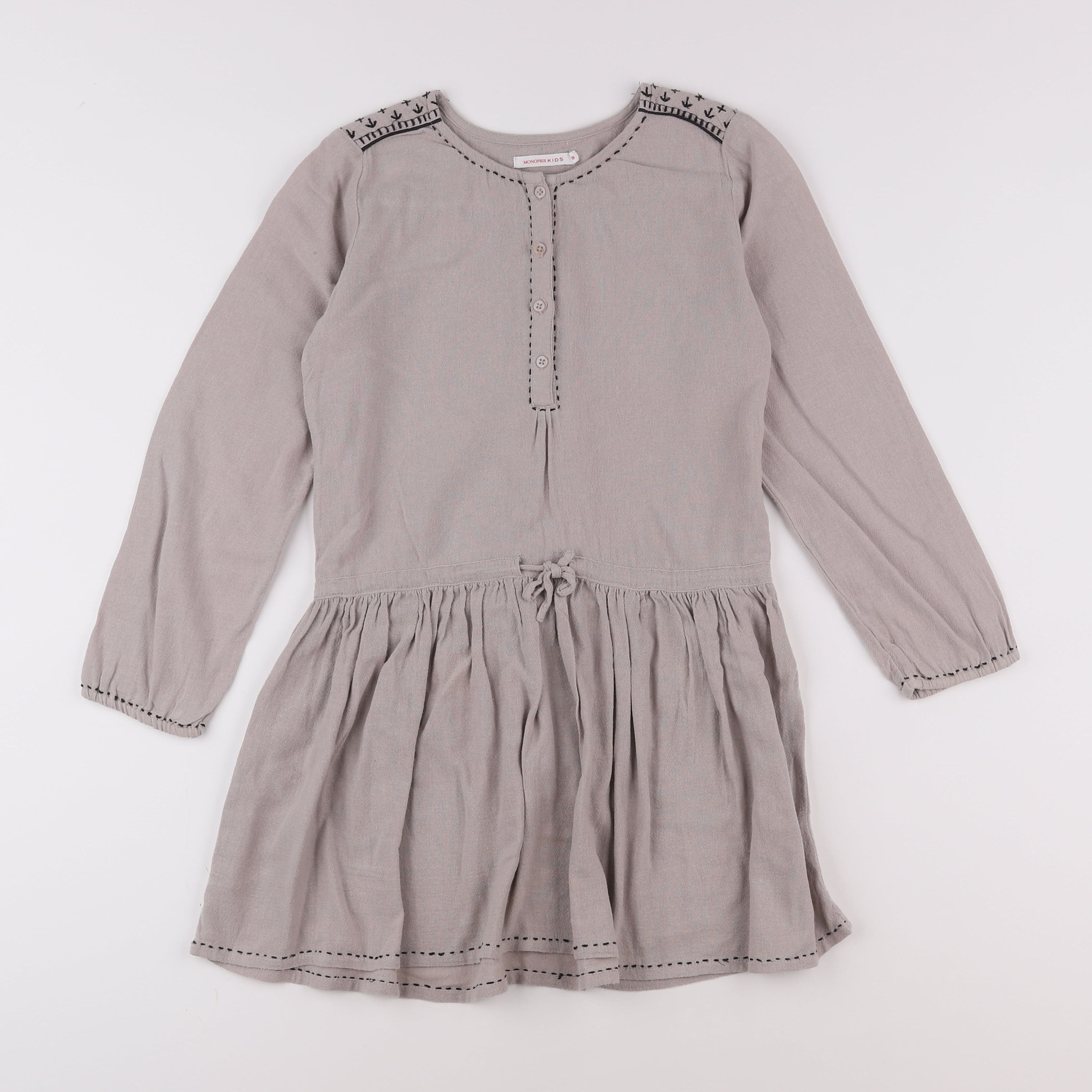 Monoprix - robe marron - 8 ans