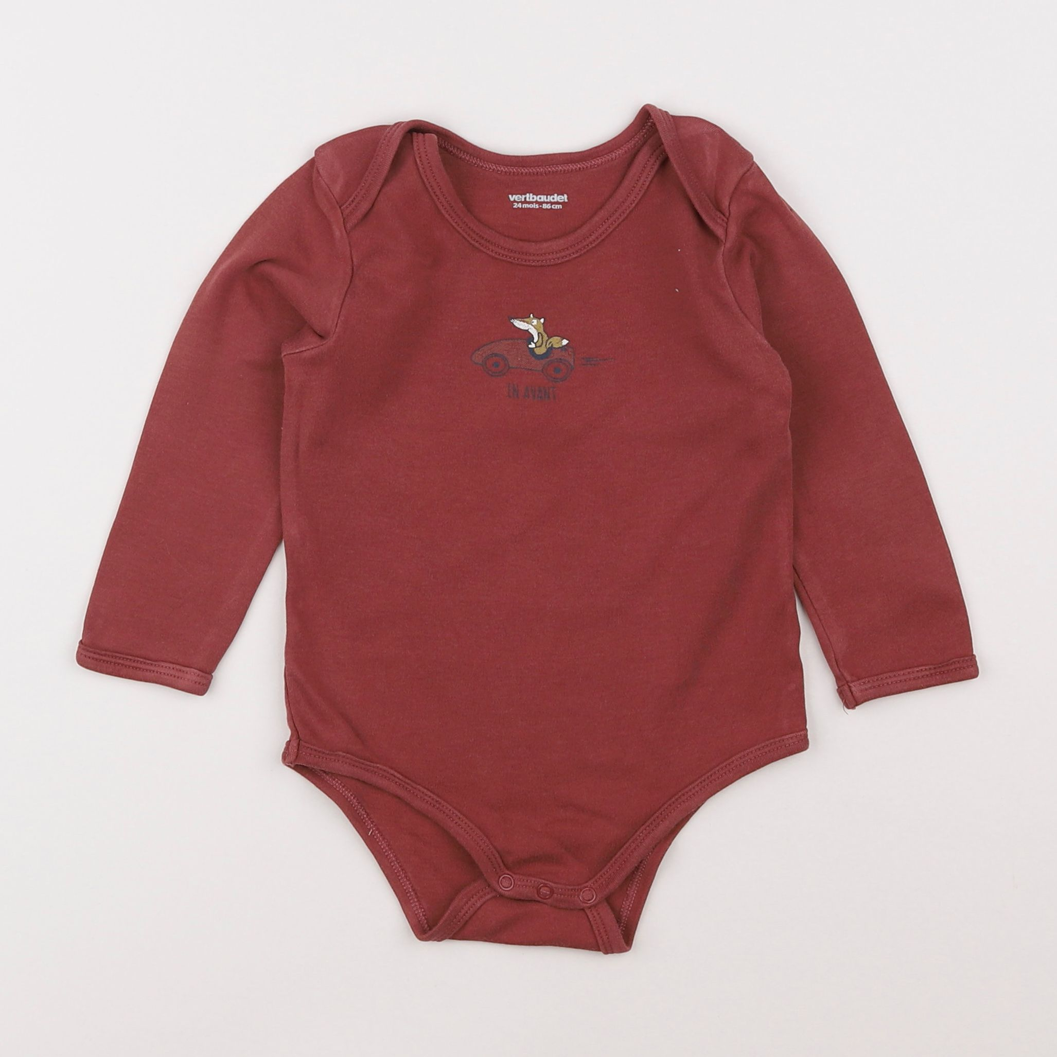 Vertbaudet - body rouge - 2 ans