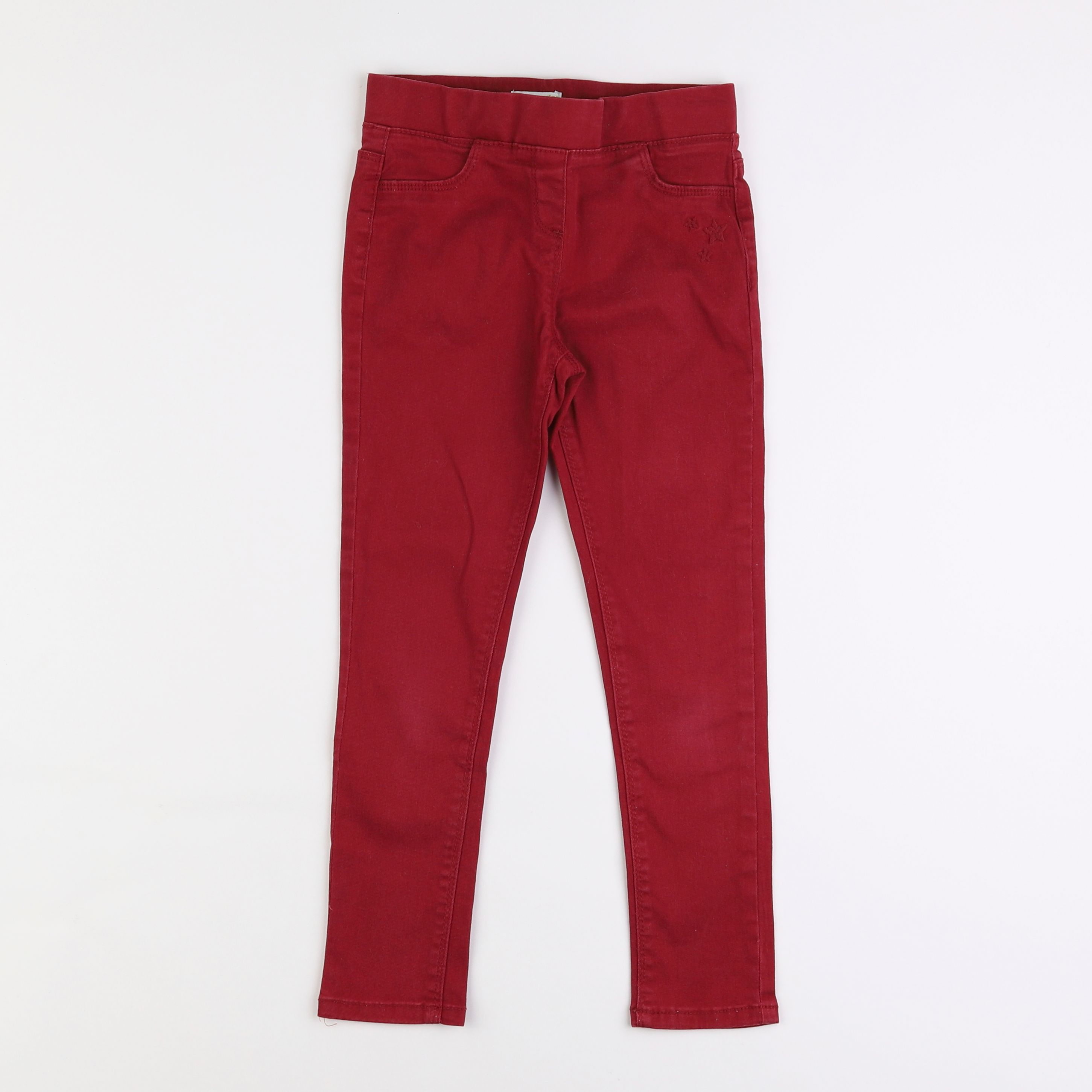 Vertbaudet - jegging rouge - 8 ans