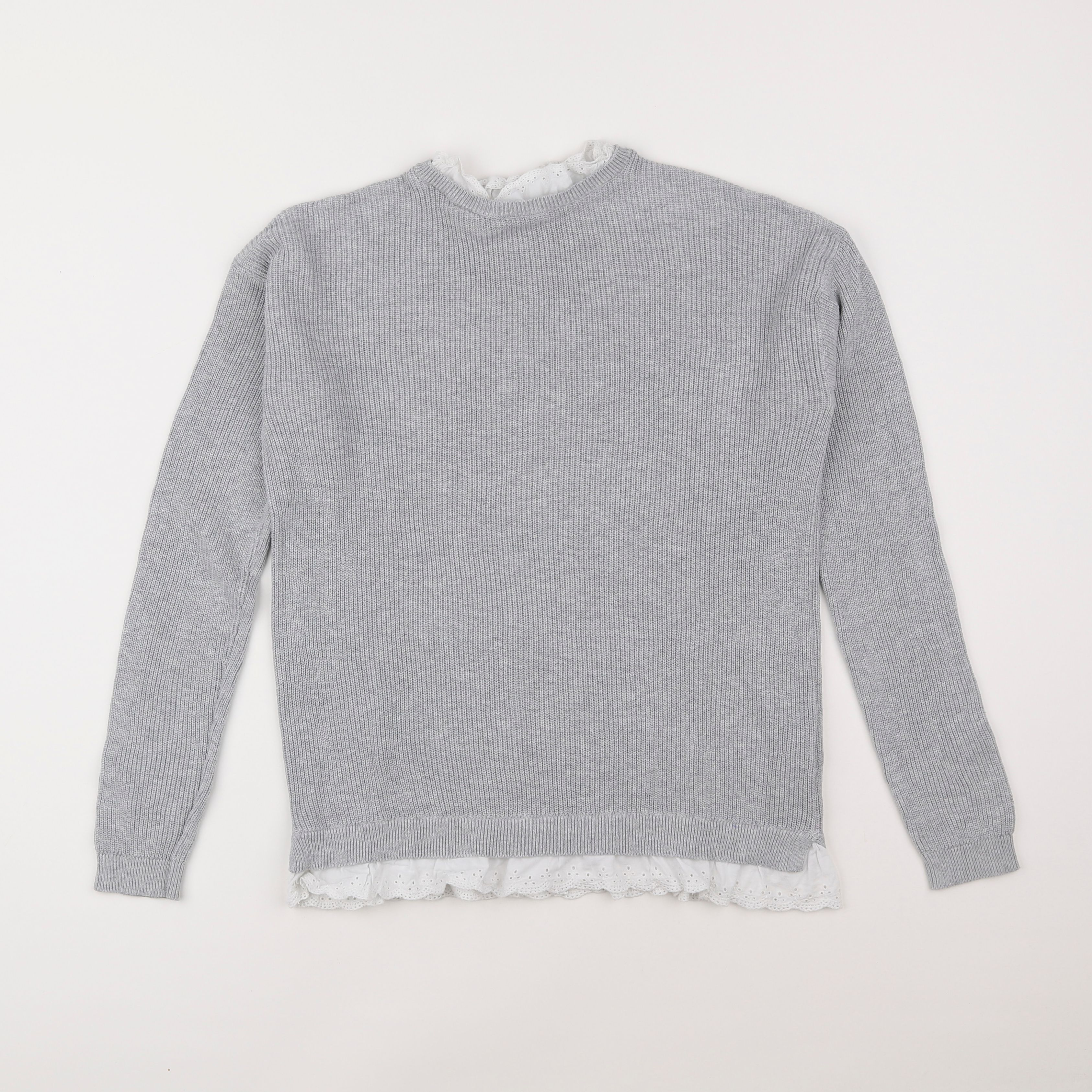 Vertbaudet - pull gris - 12 ans