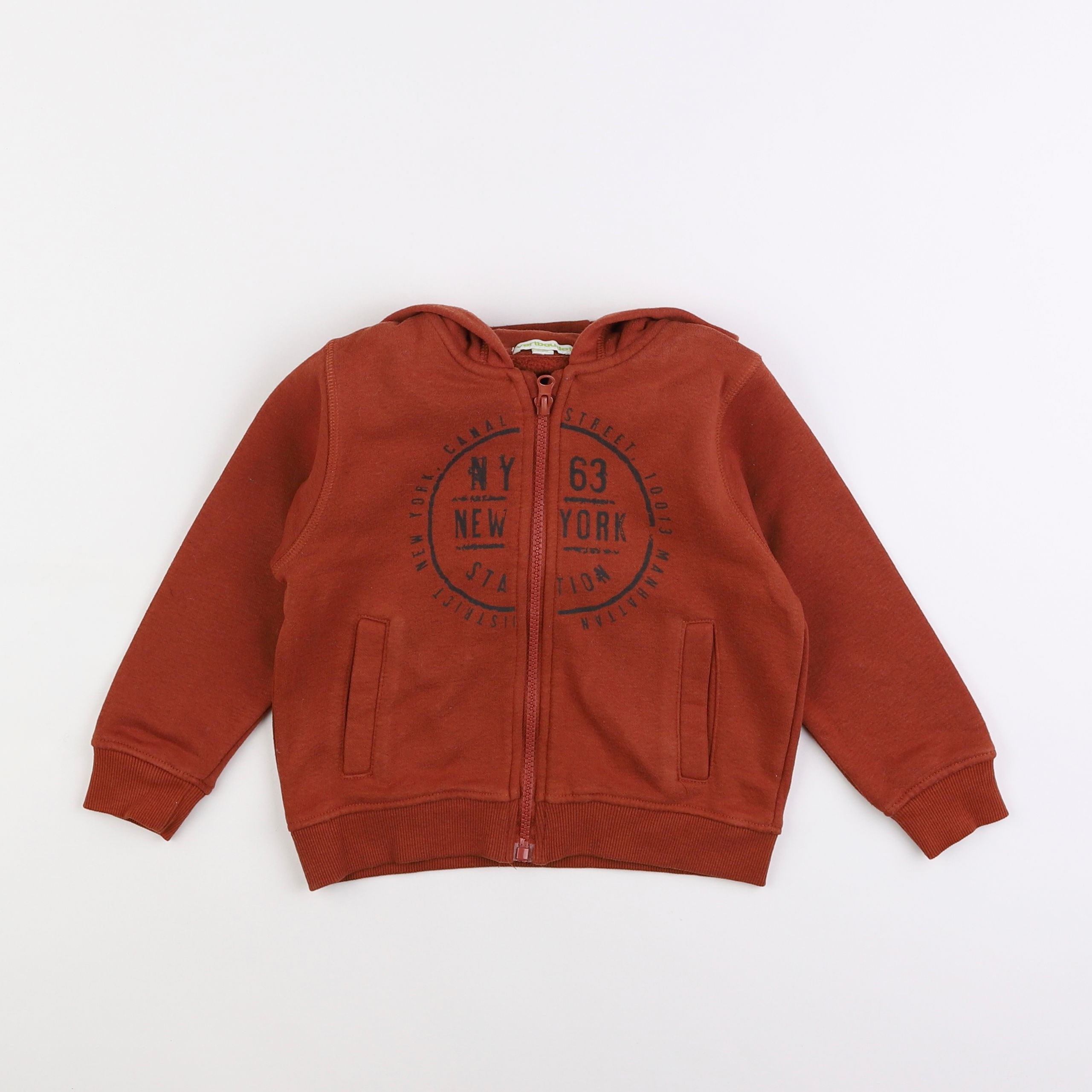 Vertbaudet - sweat marron - 4 ans