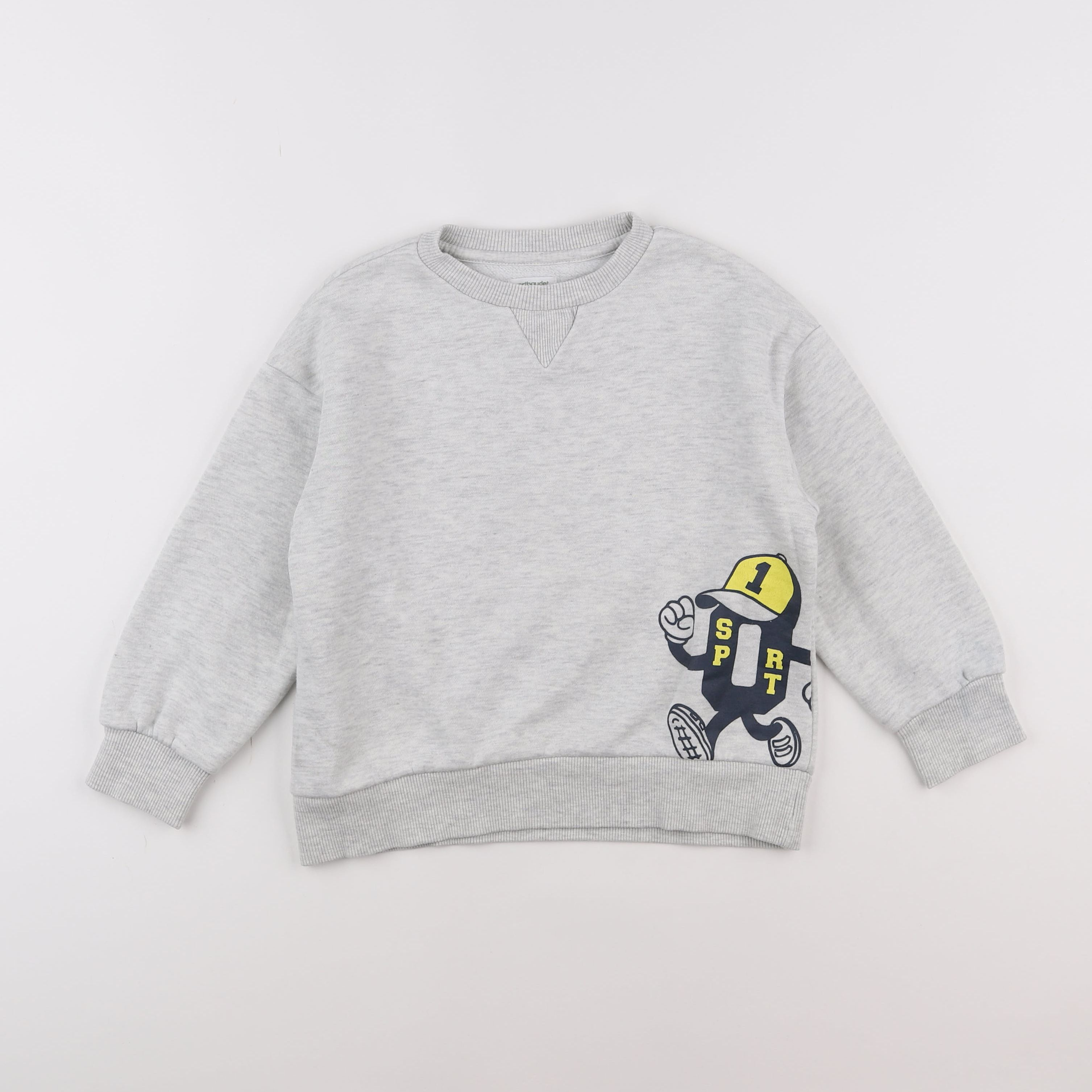 Vertbaudet - sweat gris - 6 ans