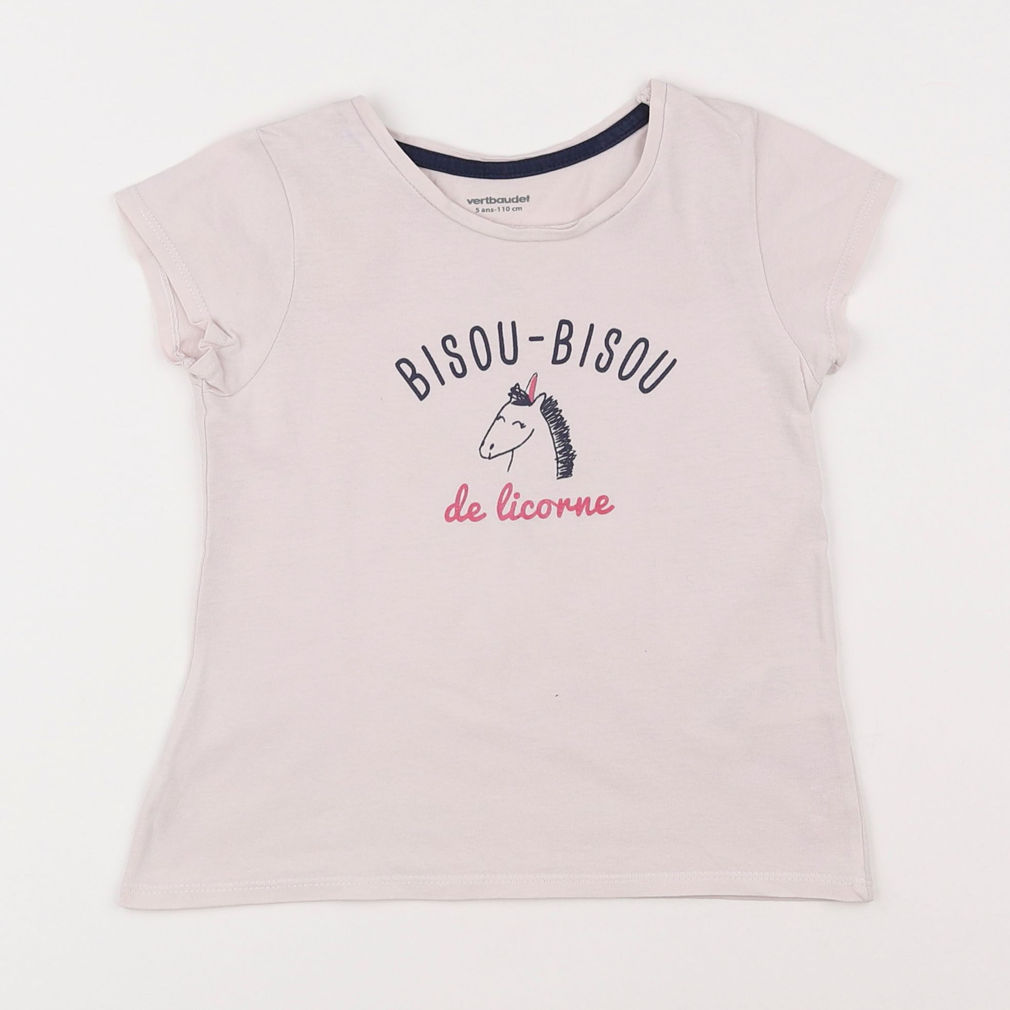 Vertbaudet - tee-shirt rose - 5 ans