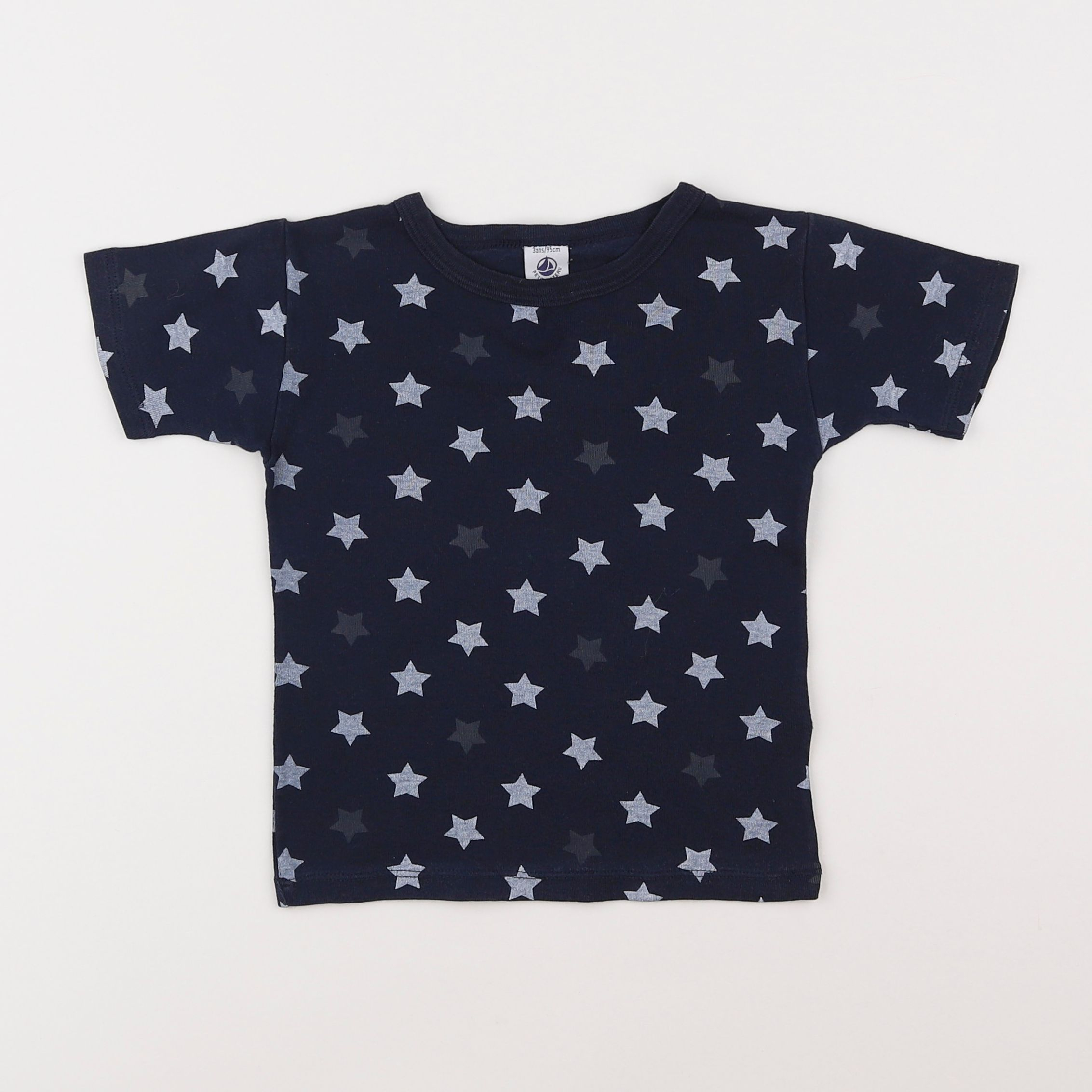 Petit Bateau - maillot de corps bleu - 3 ans