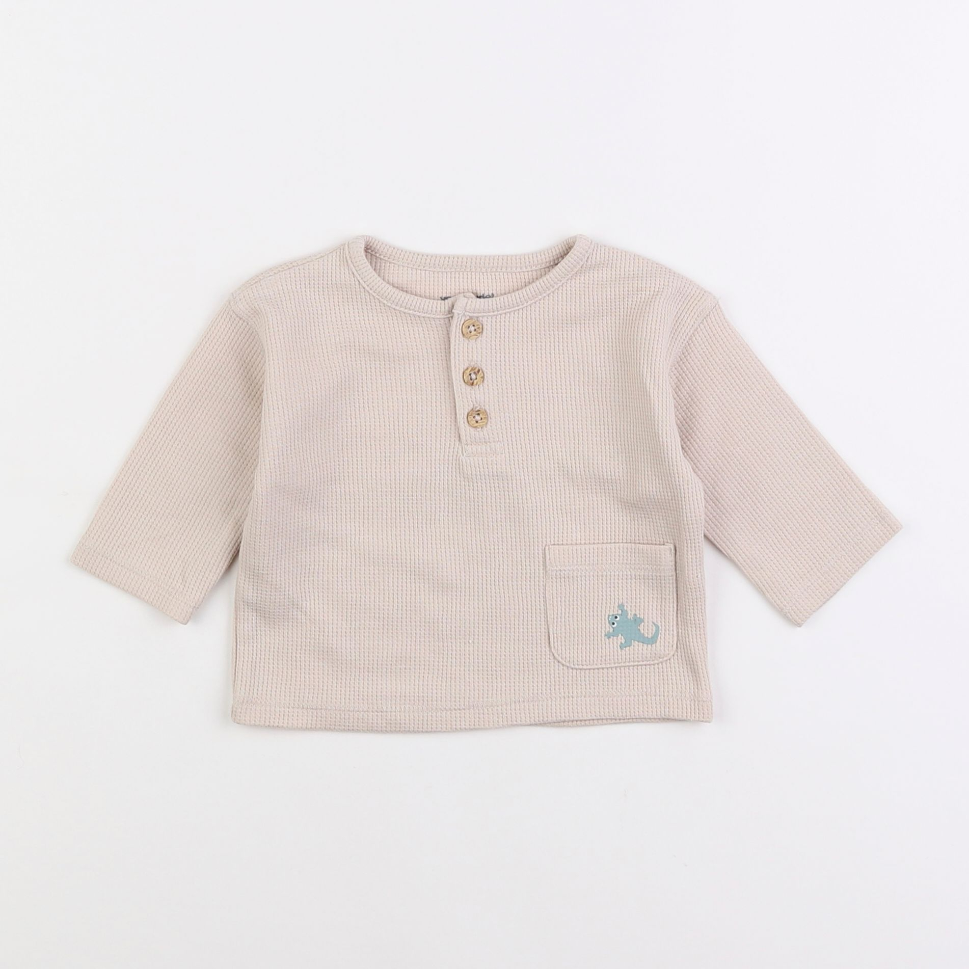 Vertbaudet - tee-shirt beige - 3 mois