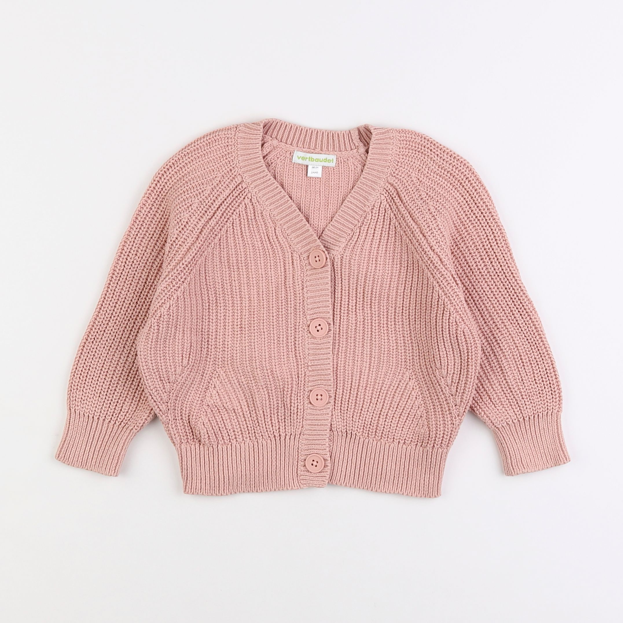 Vertbaudet - gilet rose - 2 ans