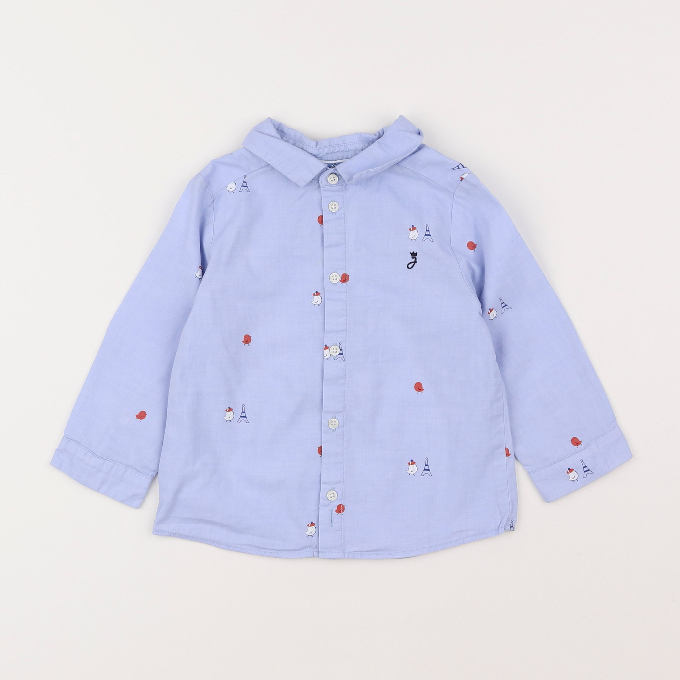 Jacadi - chemise bleu - 2 ans