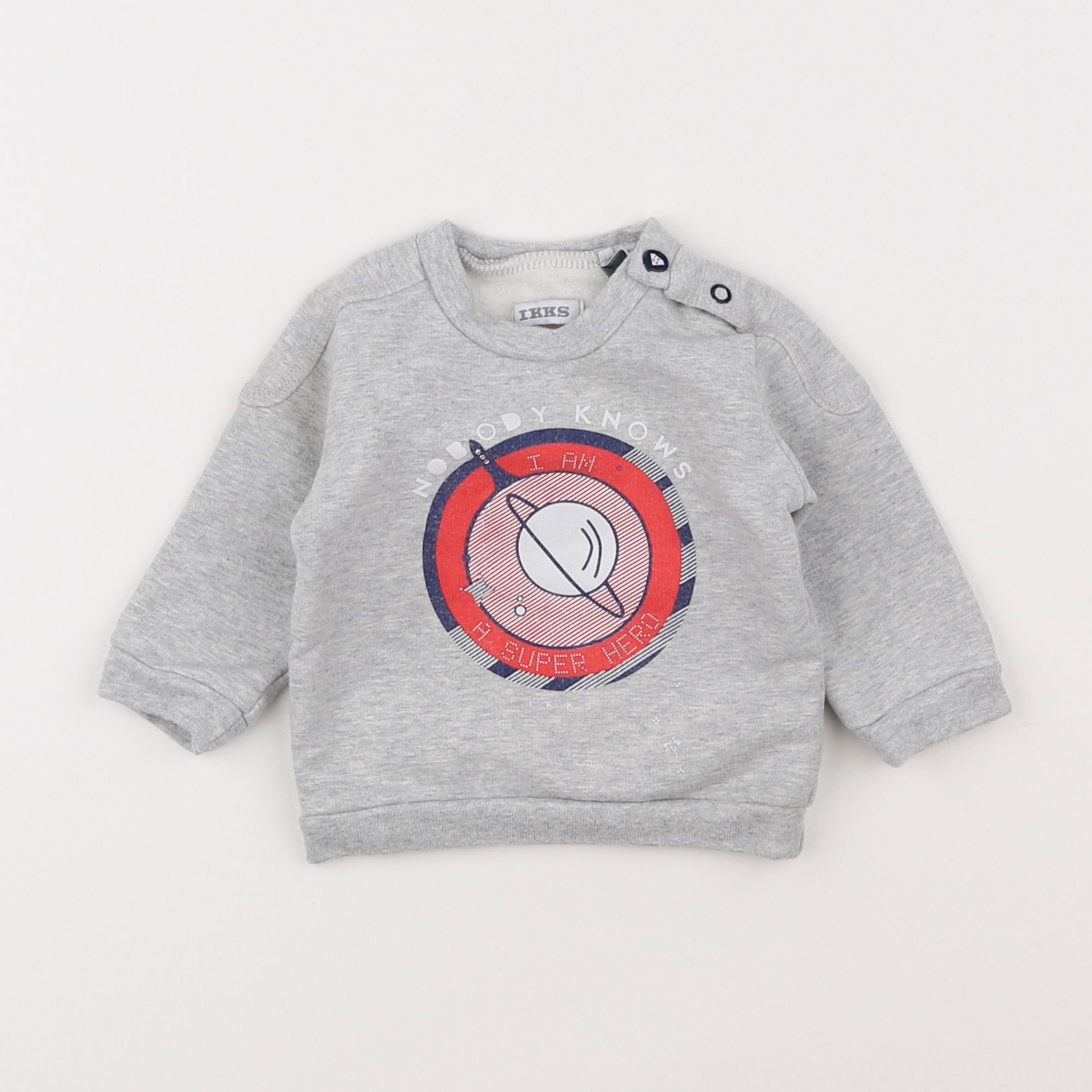 IKKS - sweat gris - 3 mois