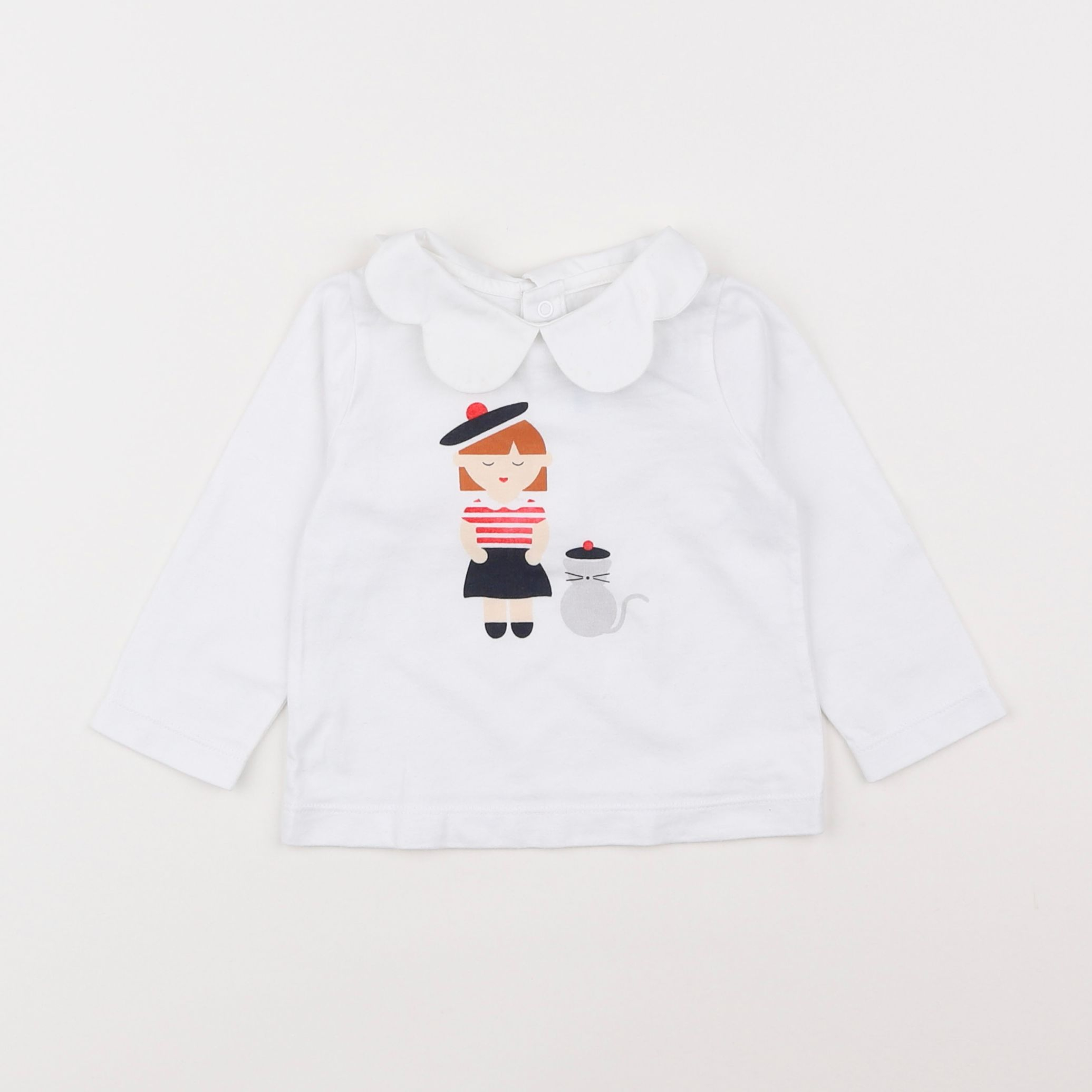 Jacadi - tee-shirt blanc - 12 mois