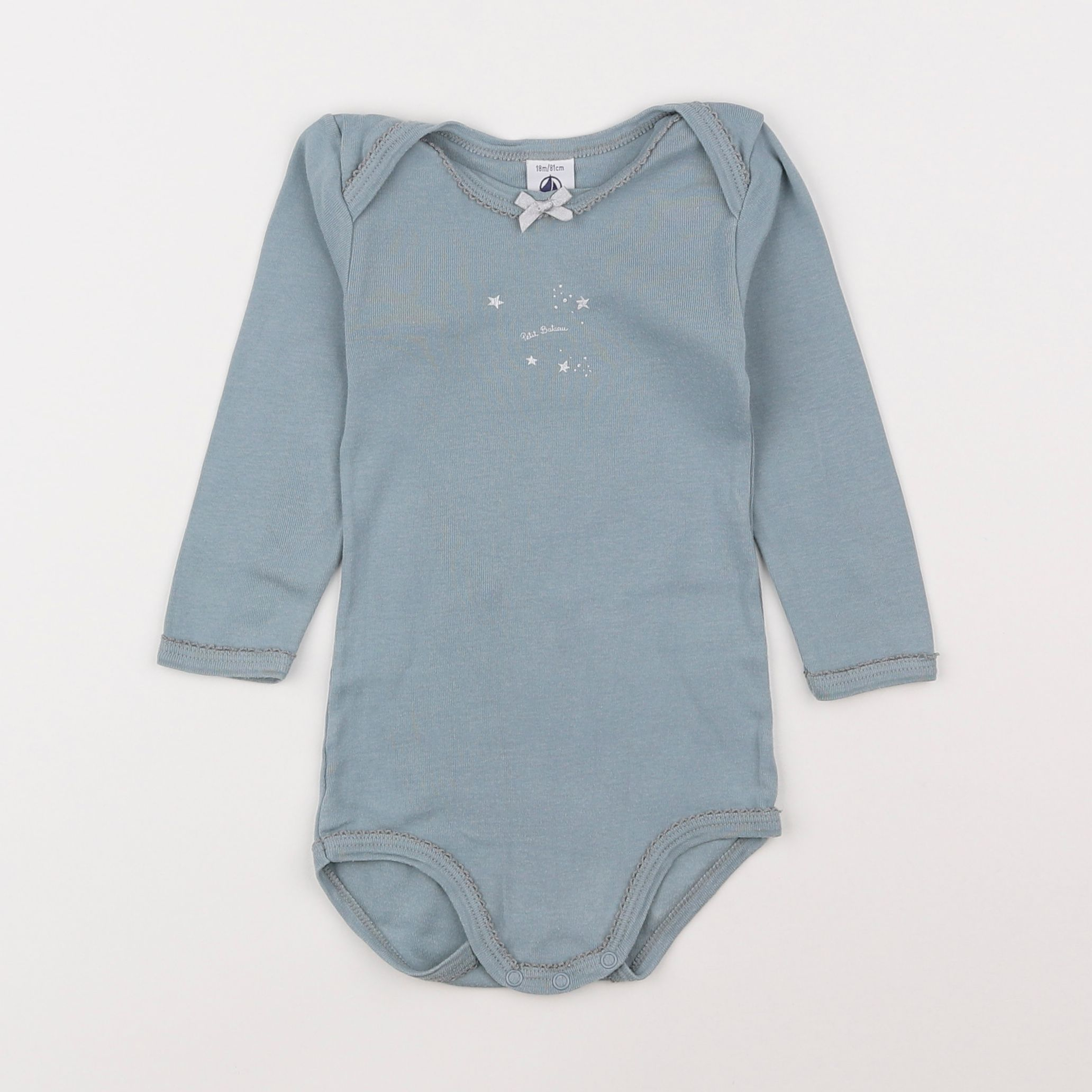 Petit Bateau - body vert - 18 mois