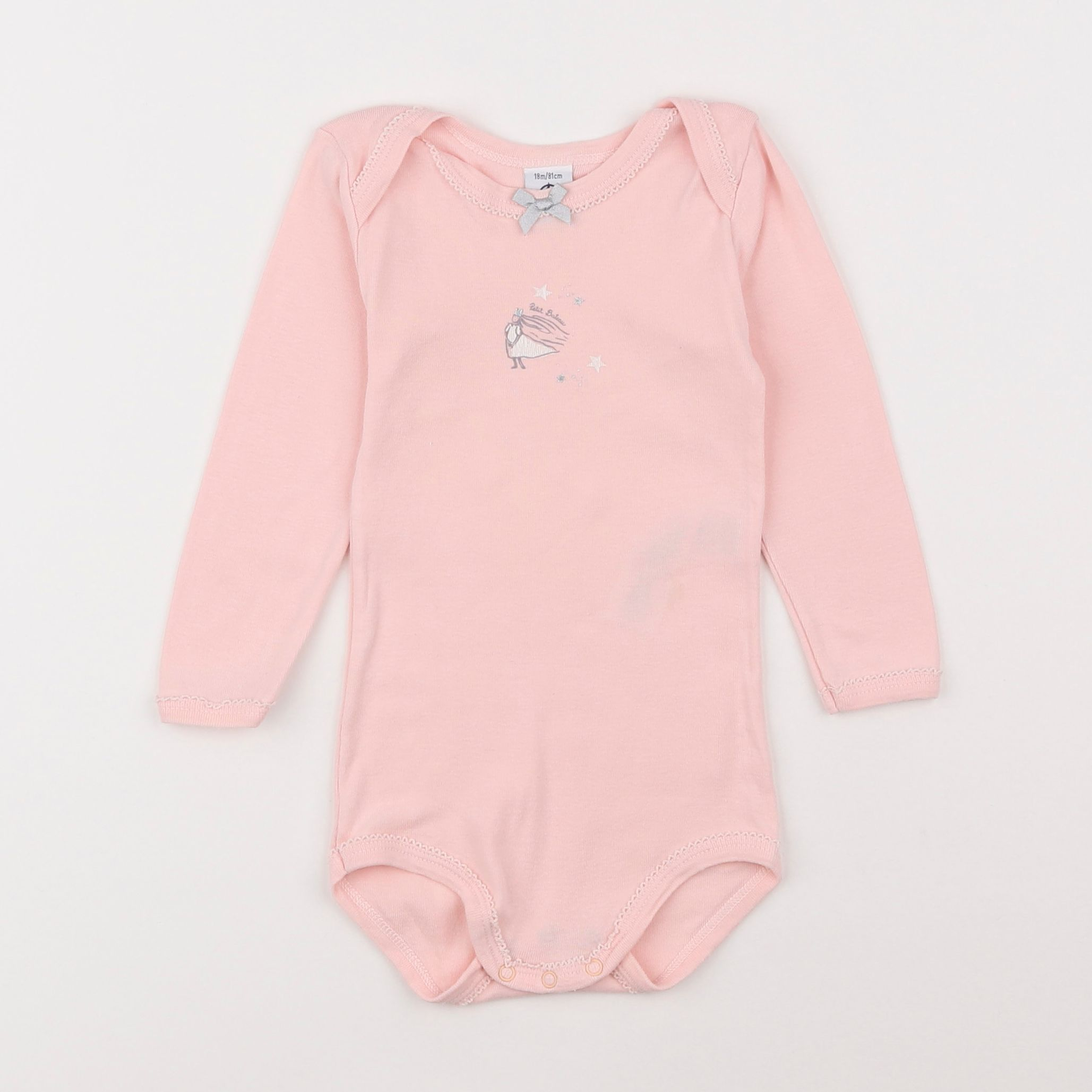 Petit Bateau - body rose - 18 mois