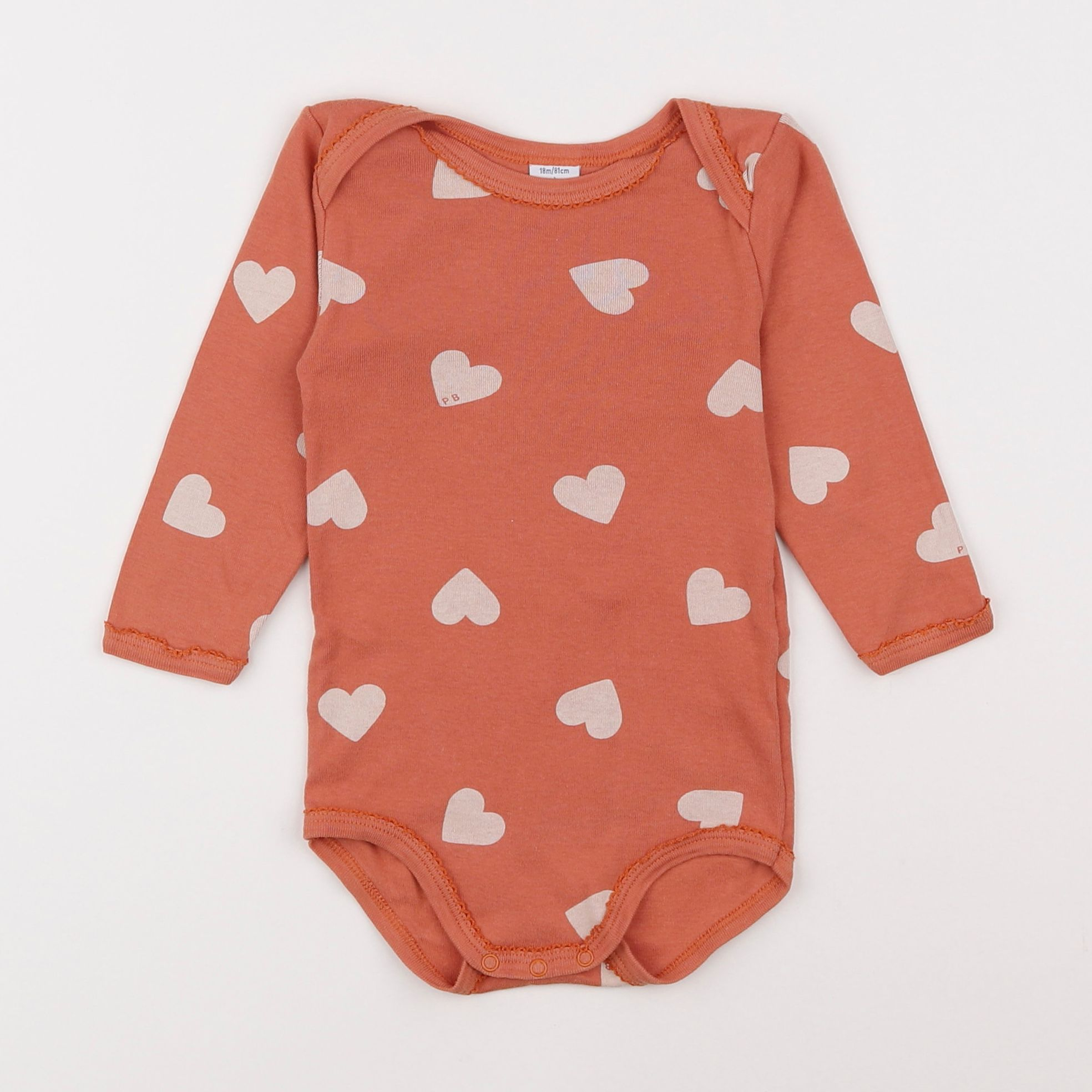 Petit Bateau - body marron - 18 mois