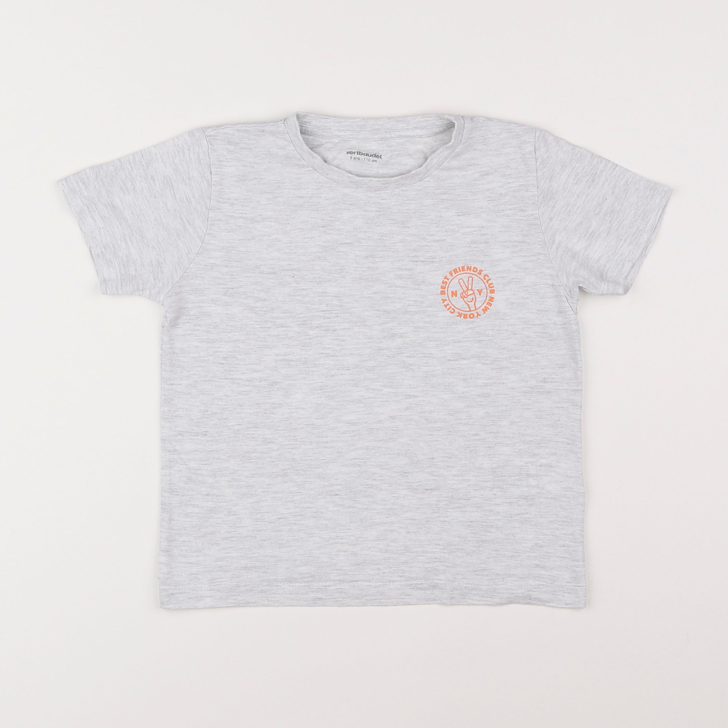 Vertbaudet - tee-shirt gris - 5 ans