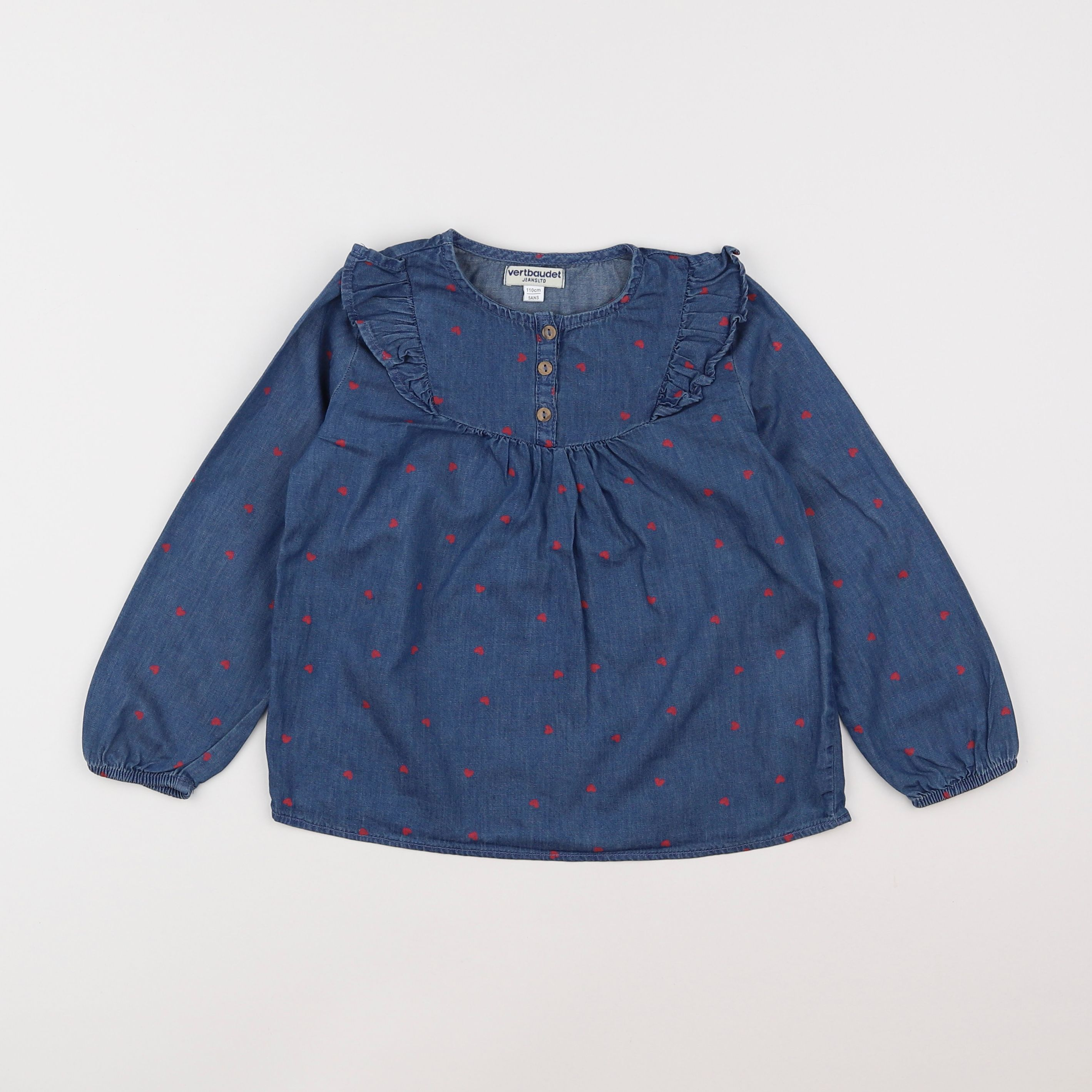 Vertbaudet - blouse bleu - 5 ans