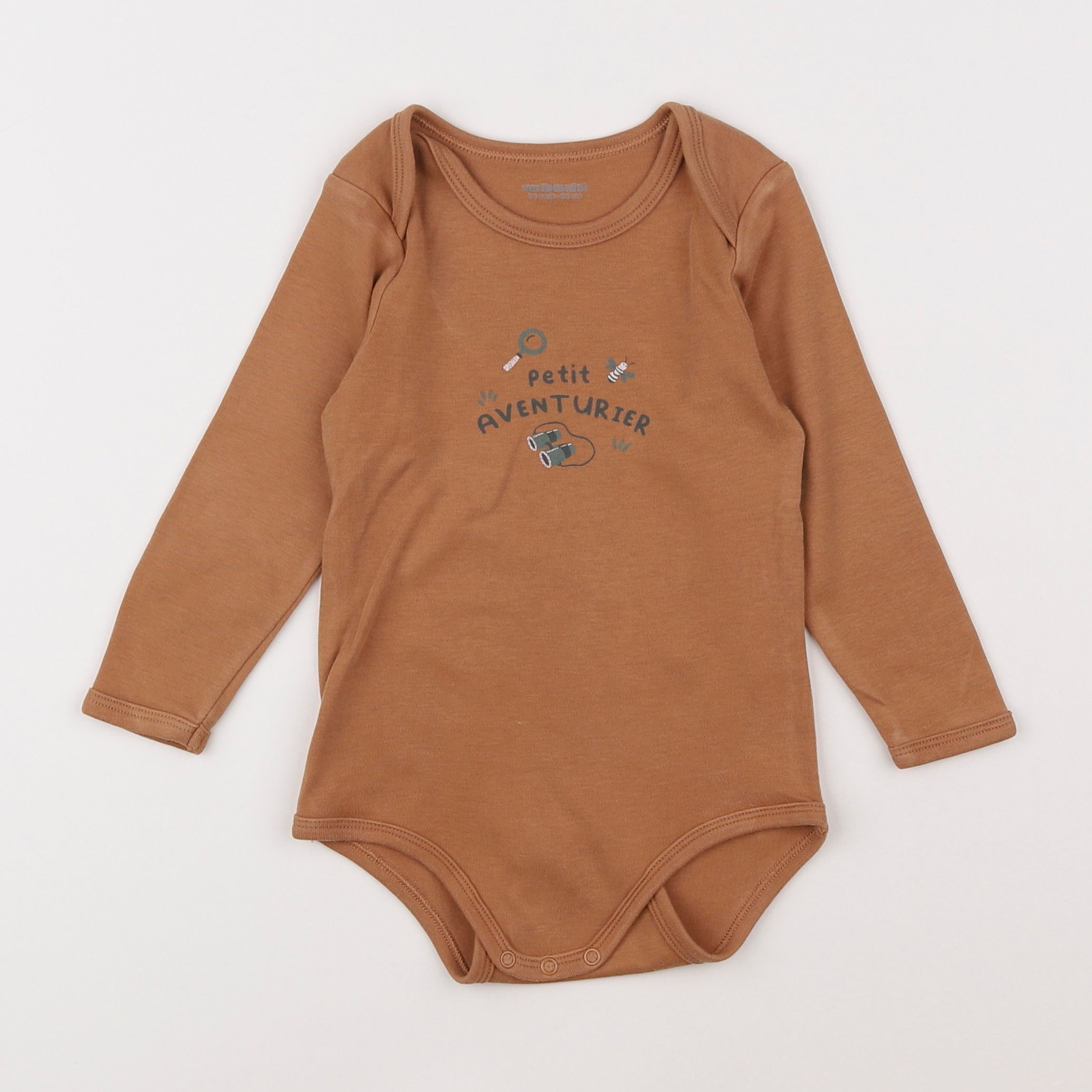 Vertbaudet - body marron - 2 ans