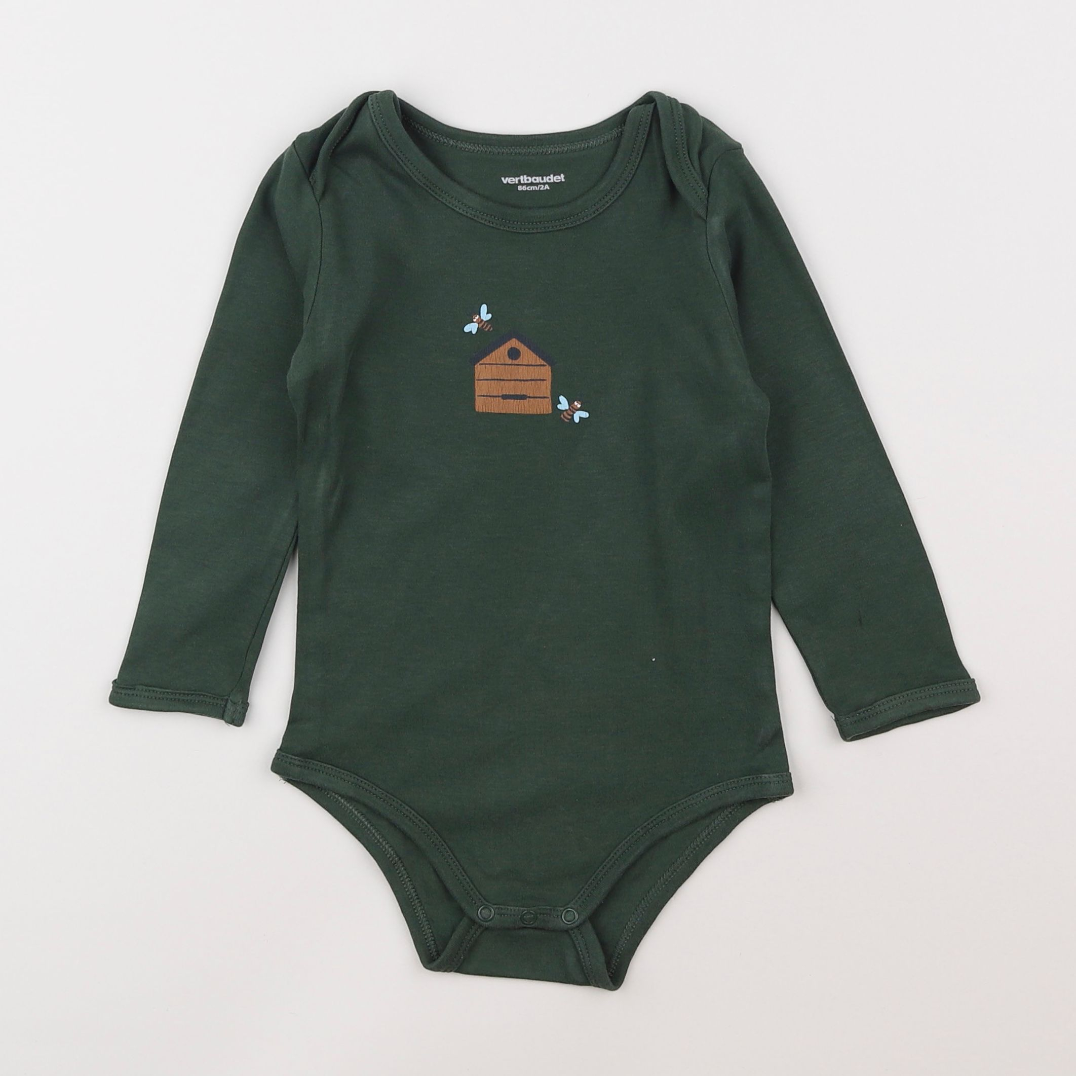 Vertbaudet - body vert - 2 ans